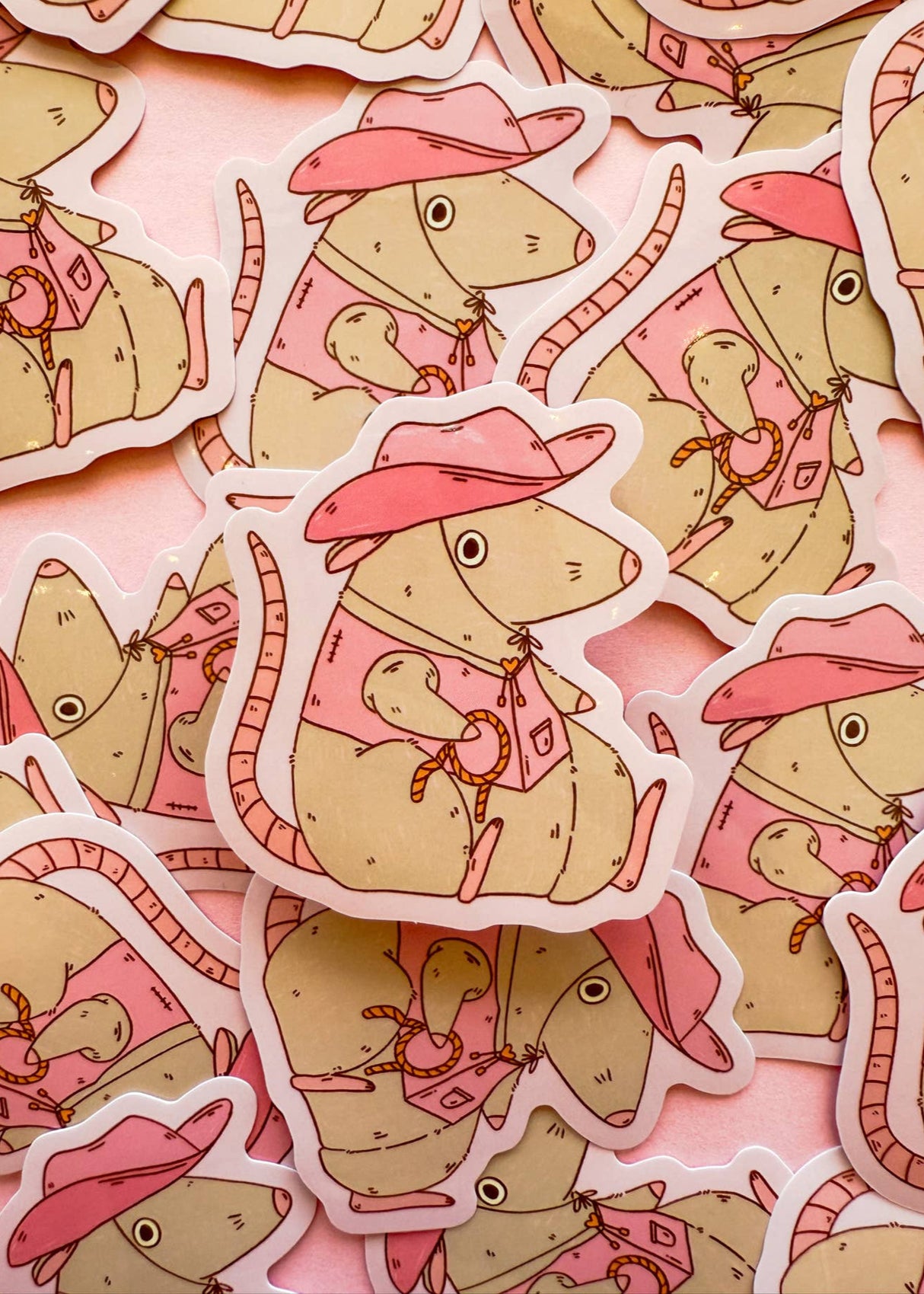 Cowboy Rat Vinyl Sticker