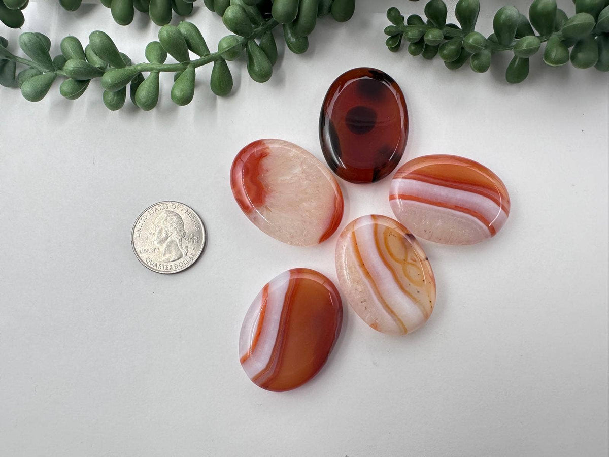 Banded Carnelian Worry Stone