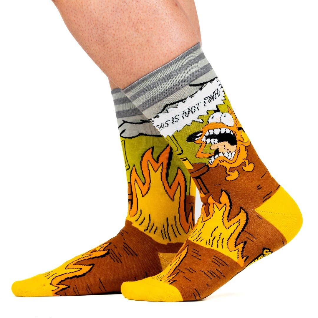 This is Fine. Also, NOT FINE! Crew Socks