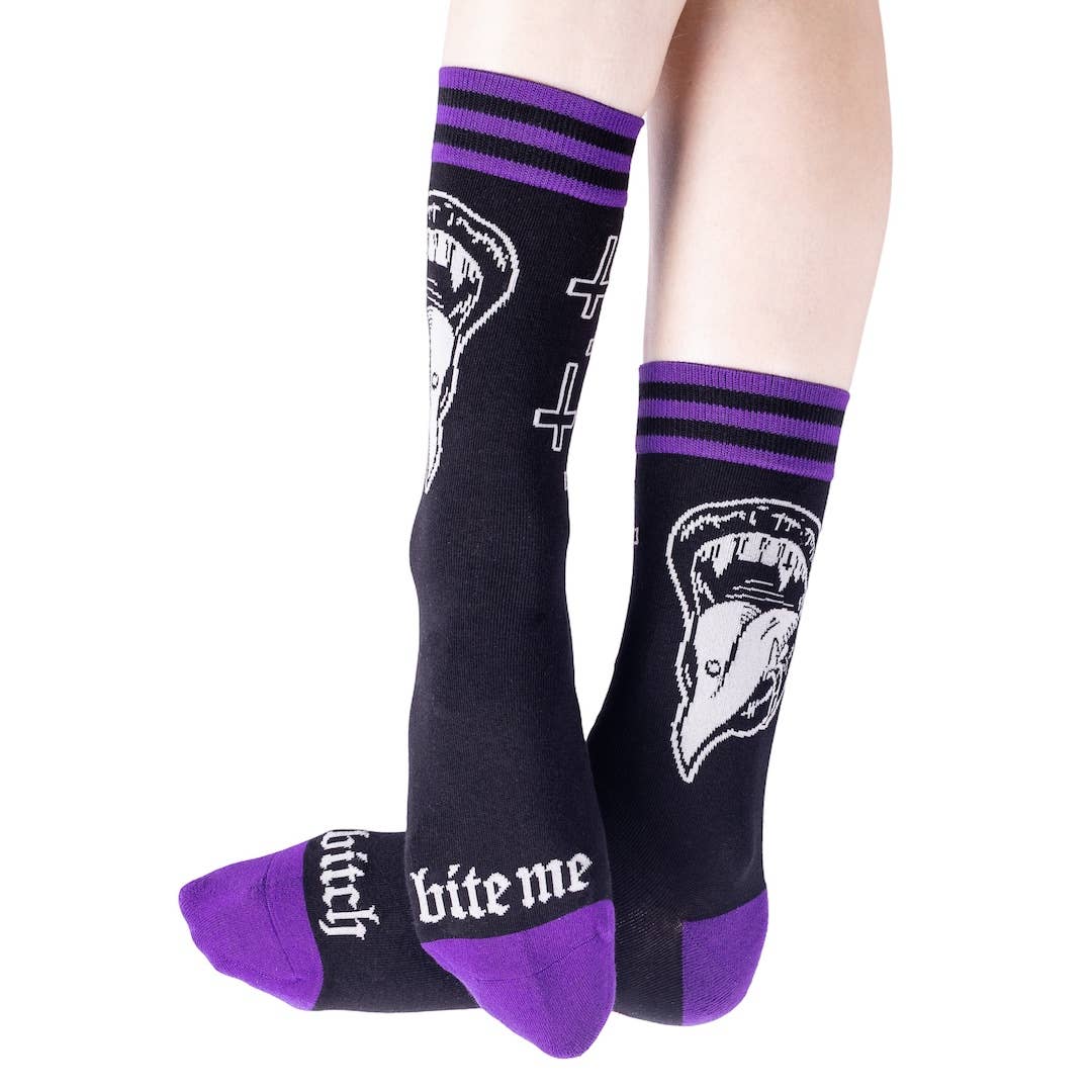 Bite Me Bitch Crew Socks