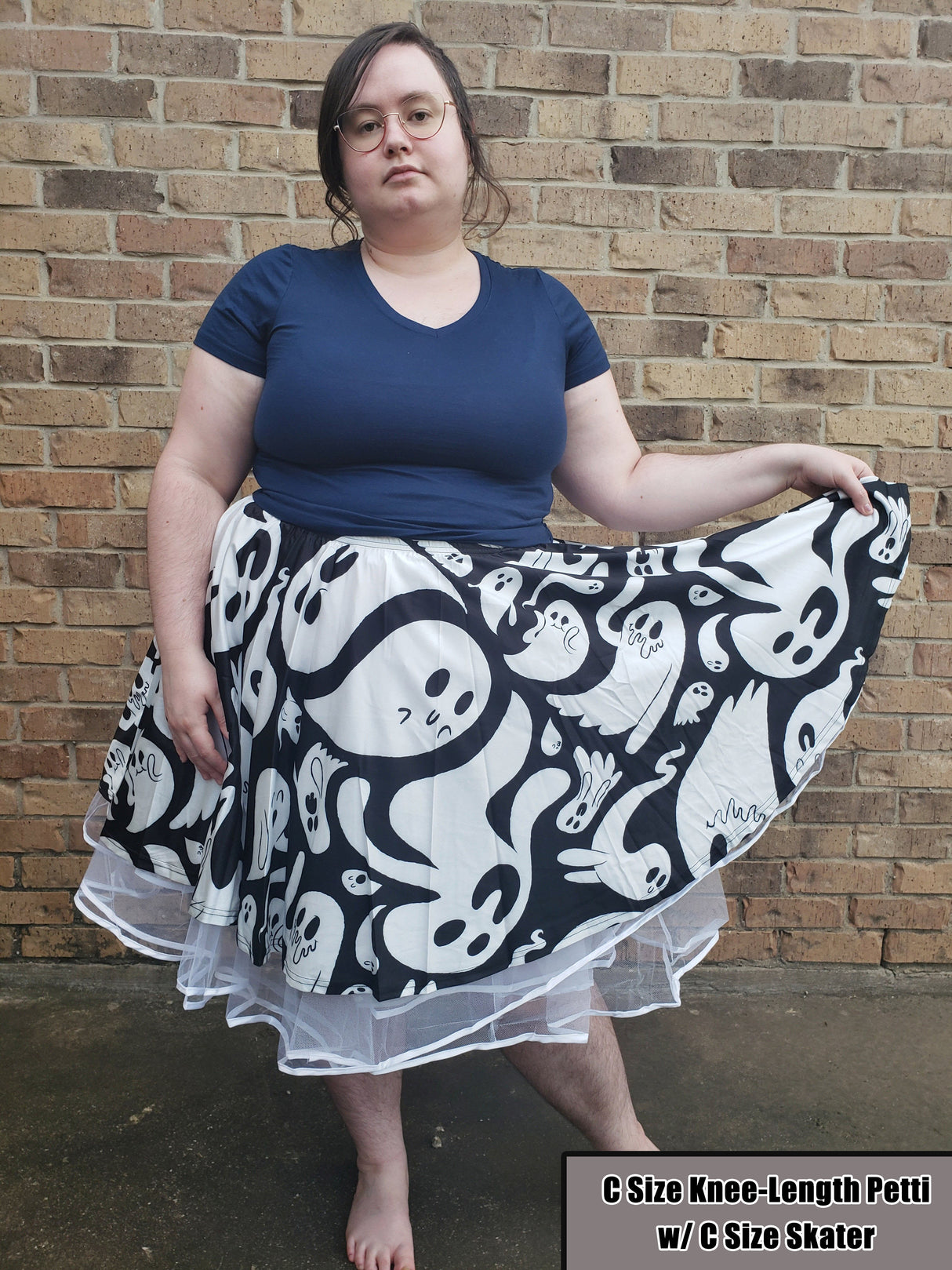 Petticoat for Skirts - Knee Length - White