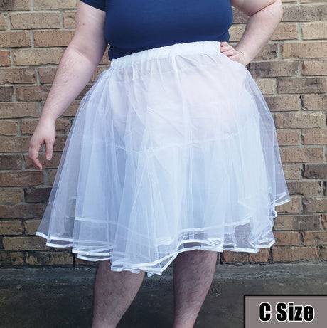 Petticoat for Skirts - Knee Length - White