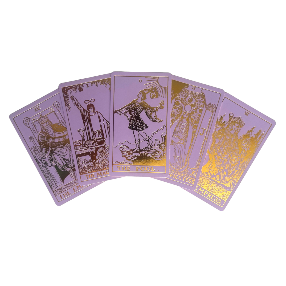 Lavender Gold Foil Tarot Deck & Guide