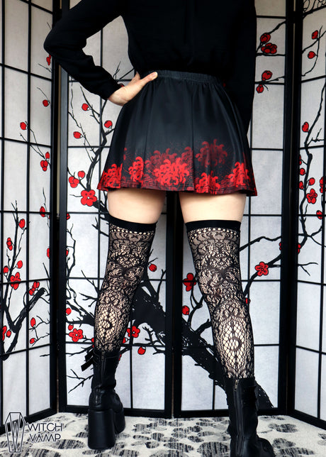 Spider Lily Mini Skirt With Pockets
