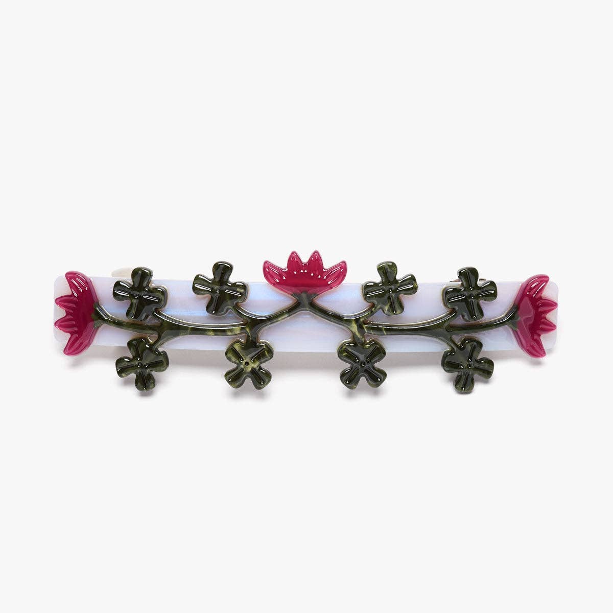 Red Clover French Barrette Hair Clip