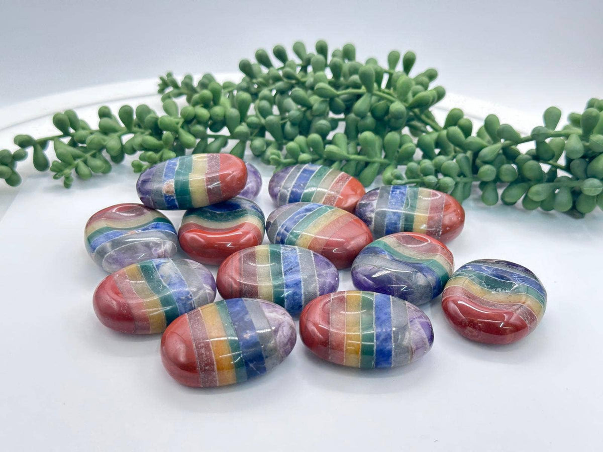 Seven Chakra Worry Stone