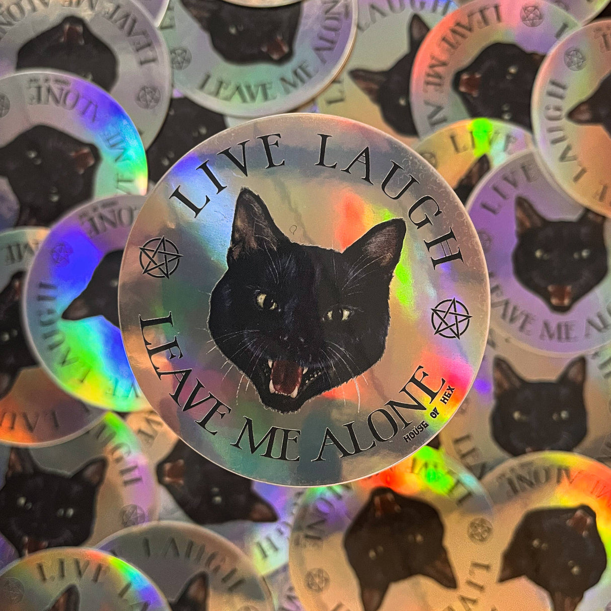 Live Laugh Leave Me Alone Sticker