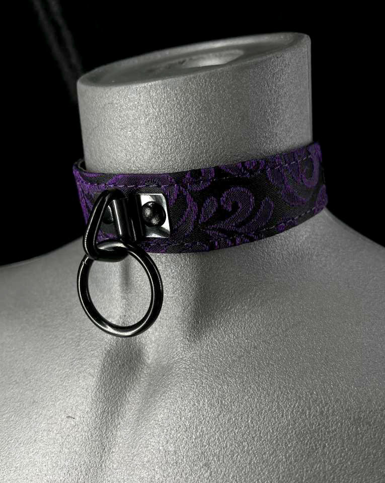 Purple Brocade Collar