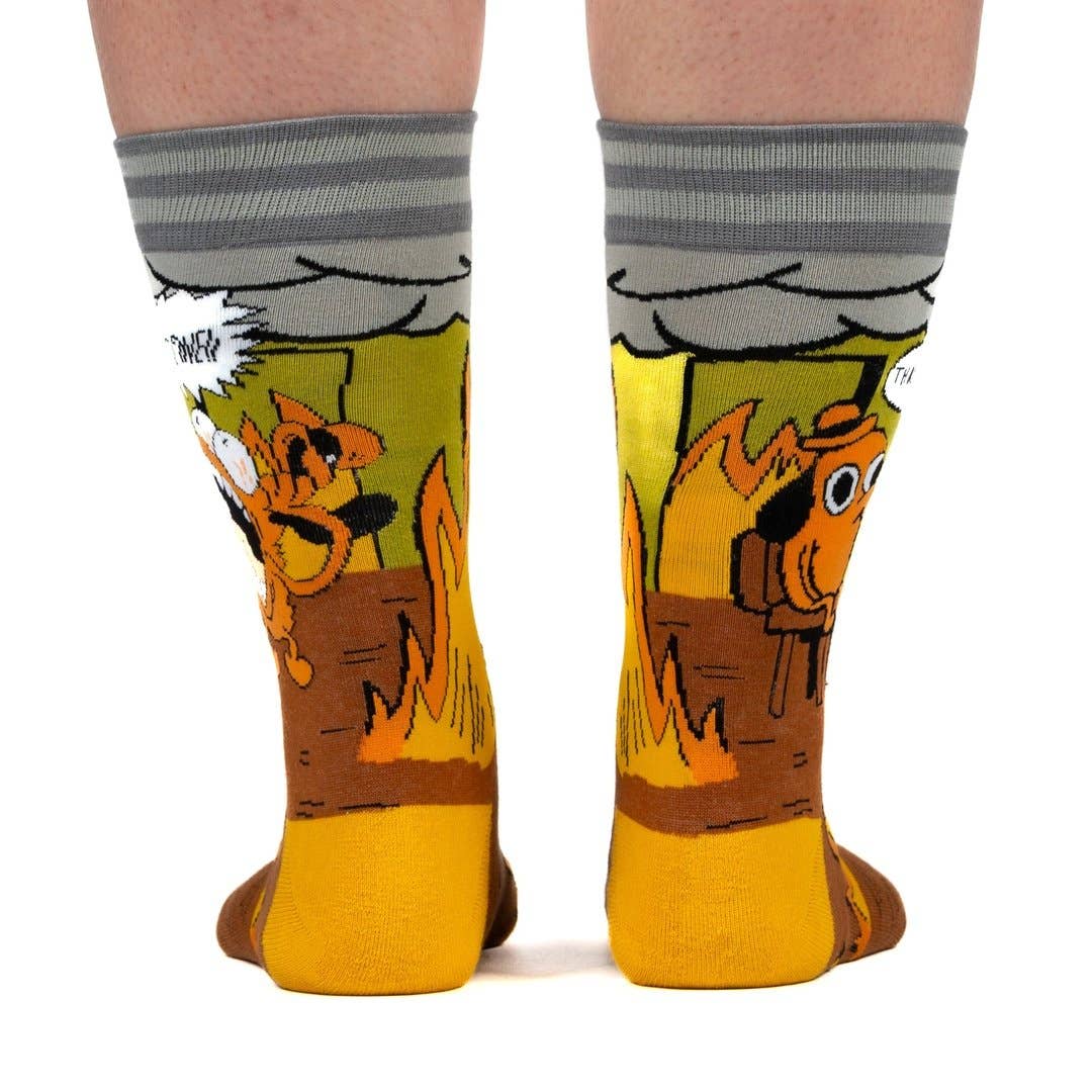 This is Fine. Also, NOT FINE! Crew Socks