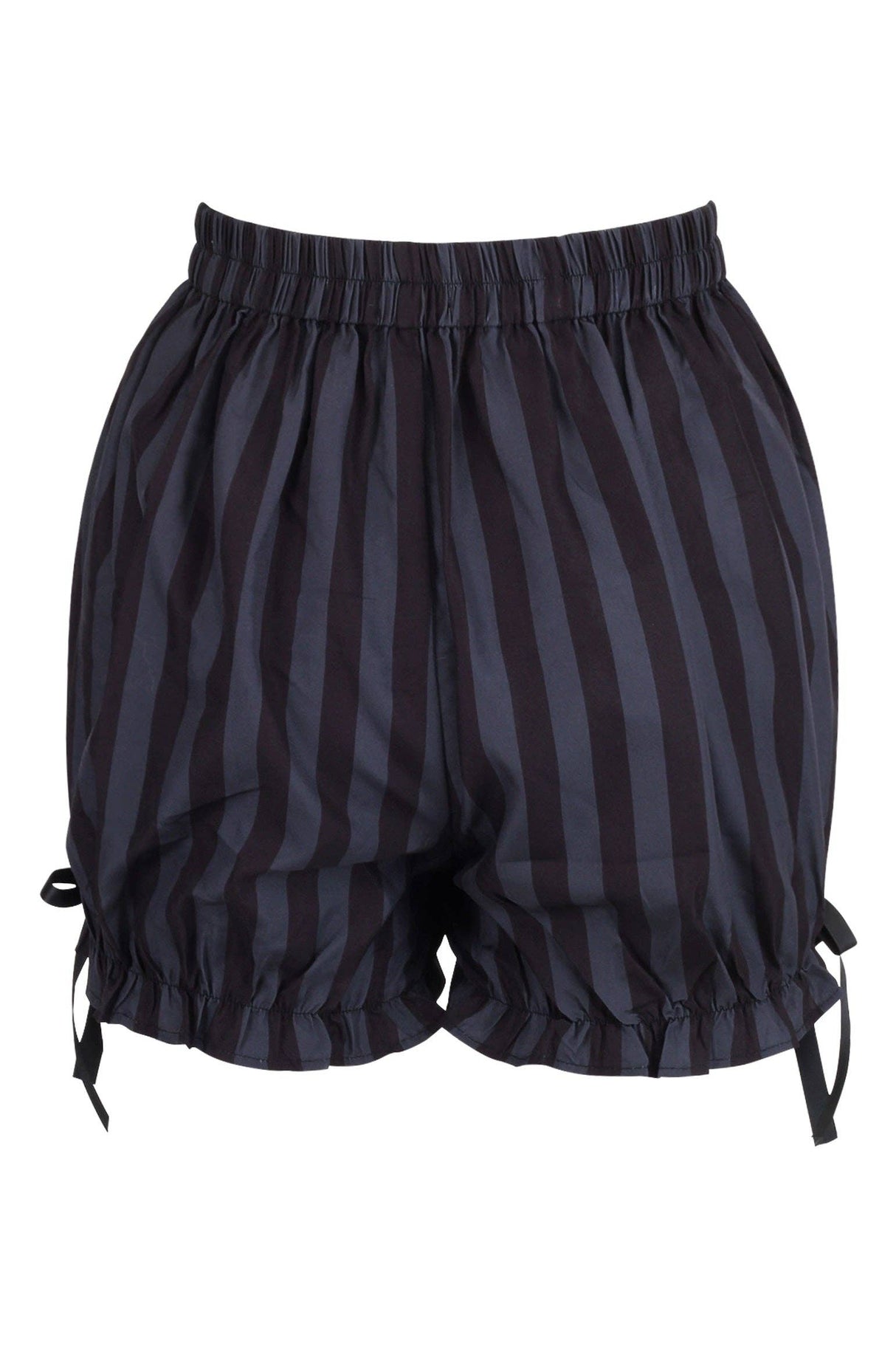 Dark Gray & Black Striped Bloomers
