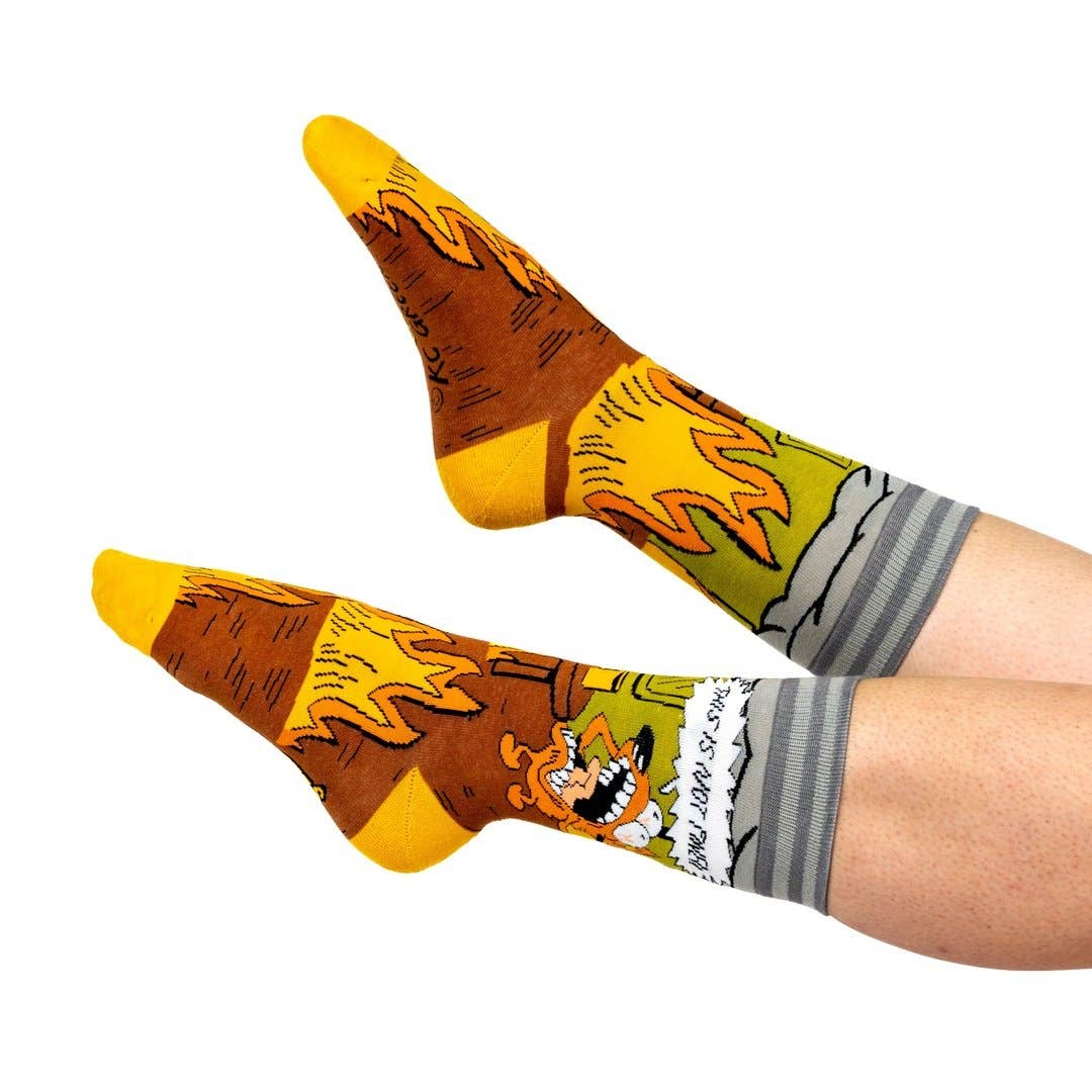 This is Fine. Also, NOT FINE! Crew Socks