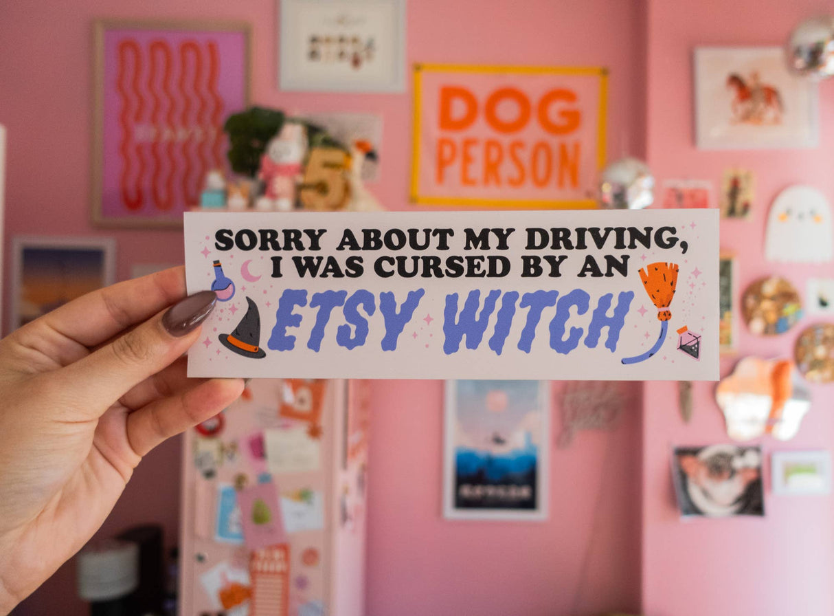 Etsy Witch's Curse MAGNETIC Bumper Sticker
