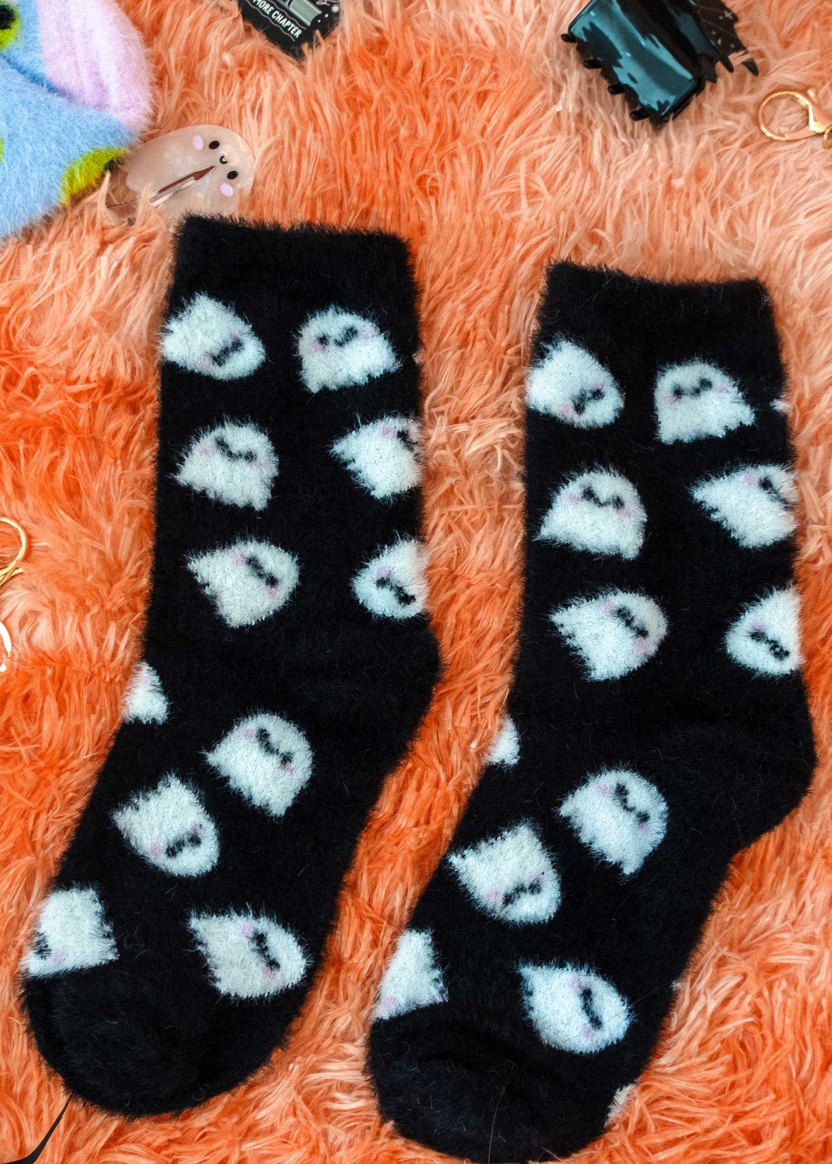 Ghostie Fuzzy Socks