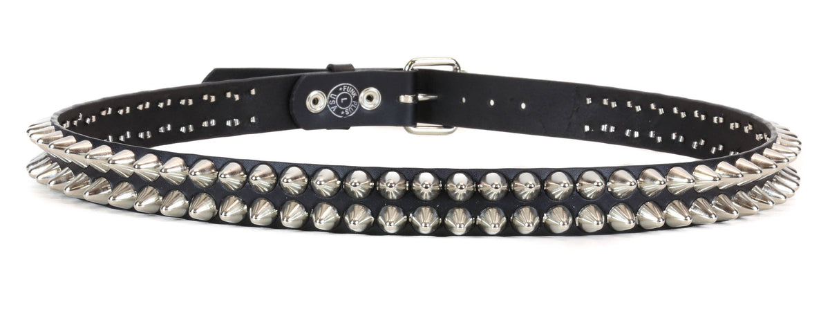 Black Studded Leather Belt