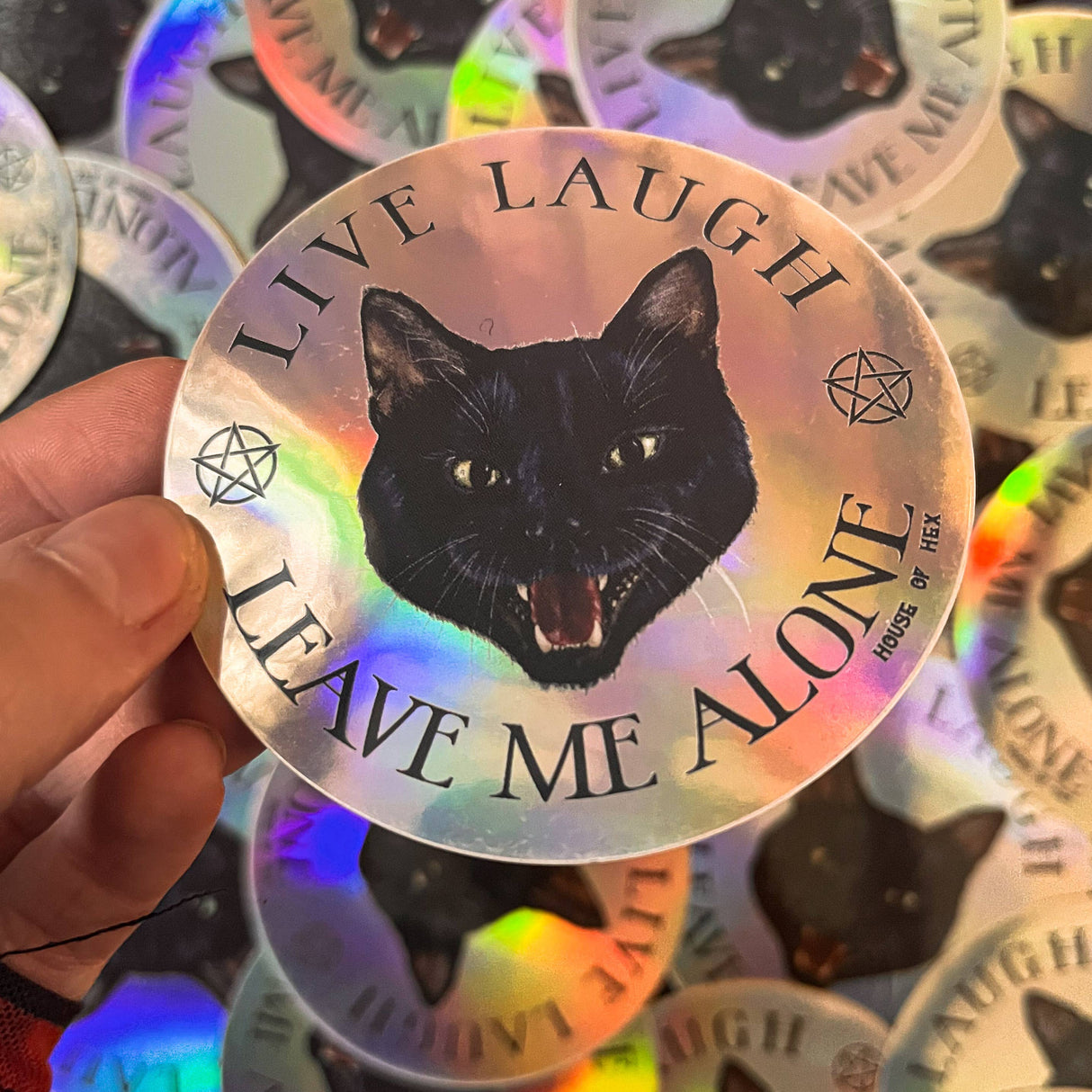 Live Laugh Leave Me Alone Sticker