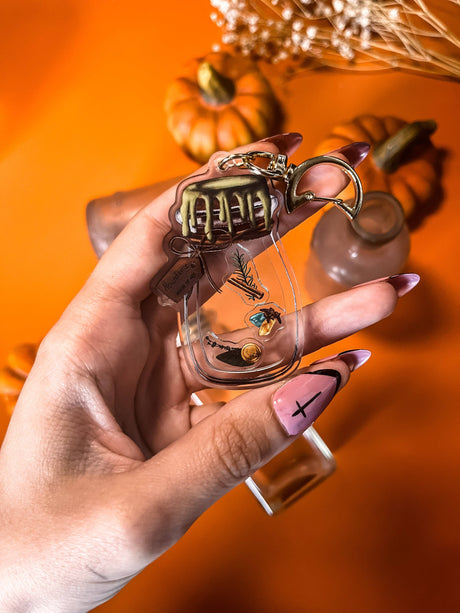Abundance Jar Shaker Charm Keychain