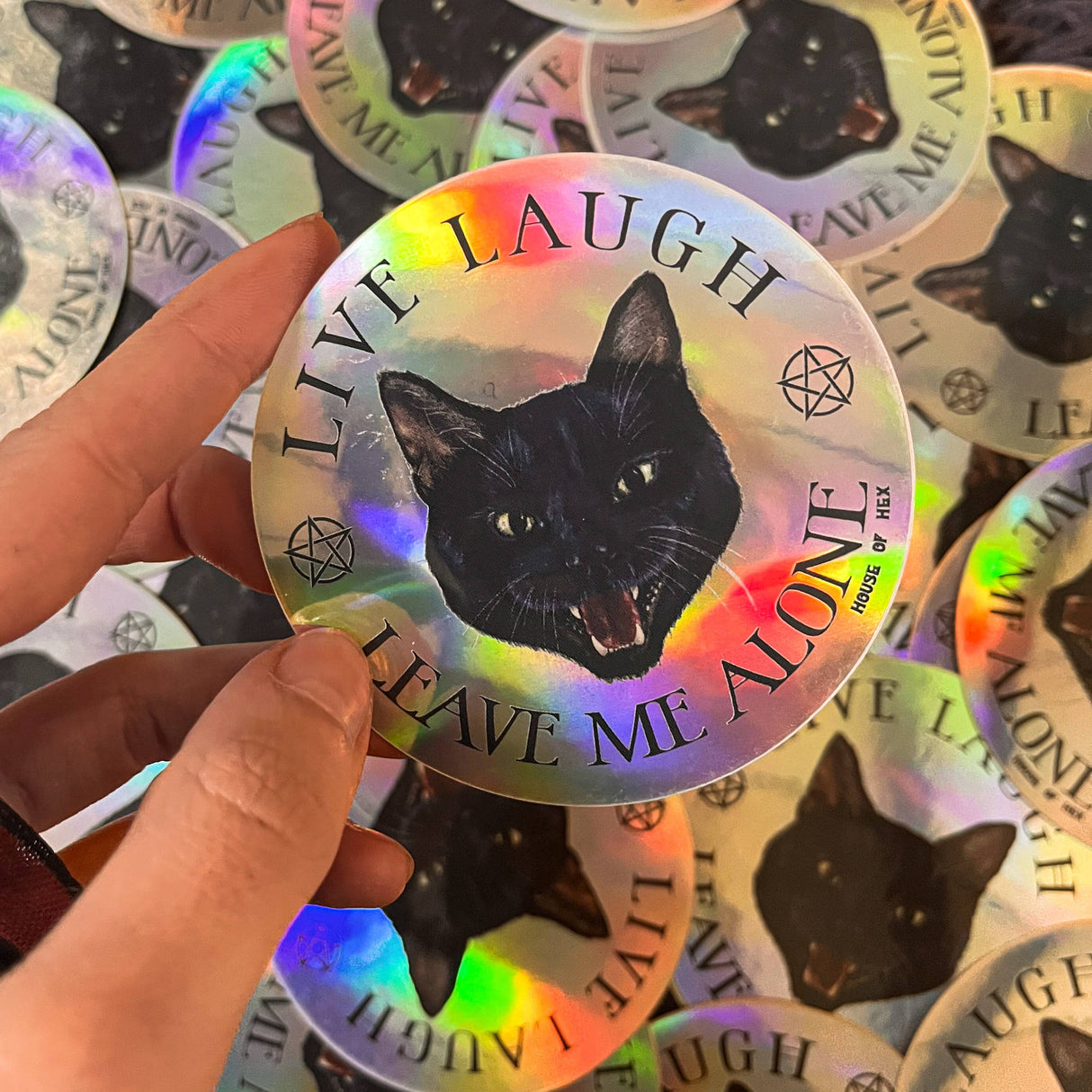 Live Laugh Leave Me Alone Sticker