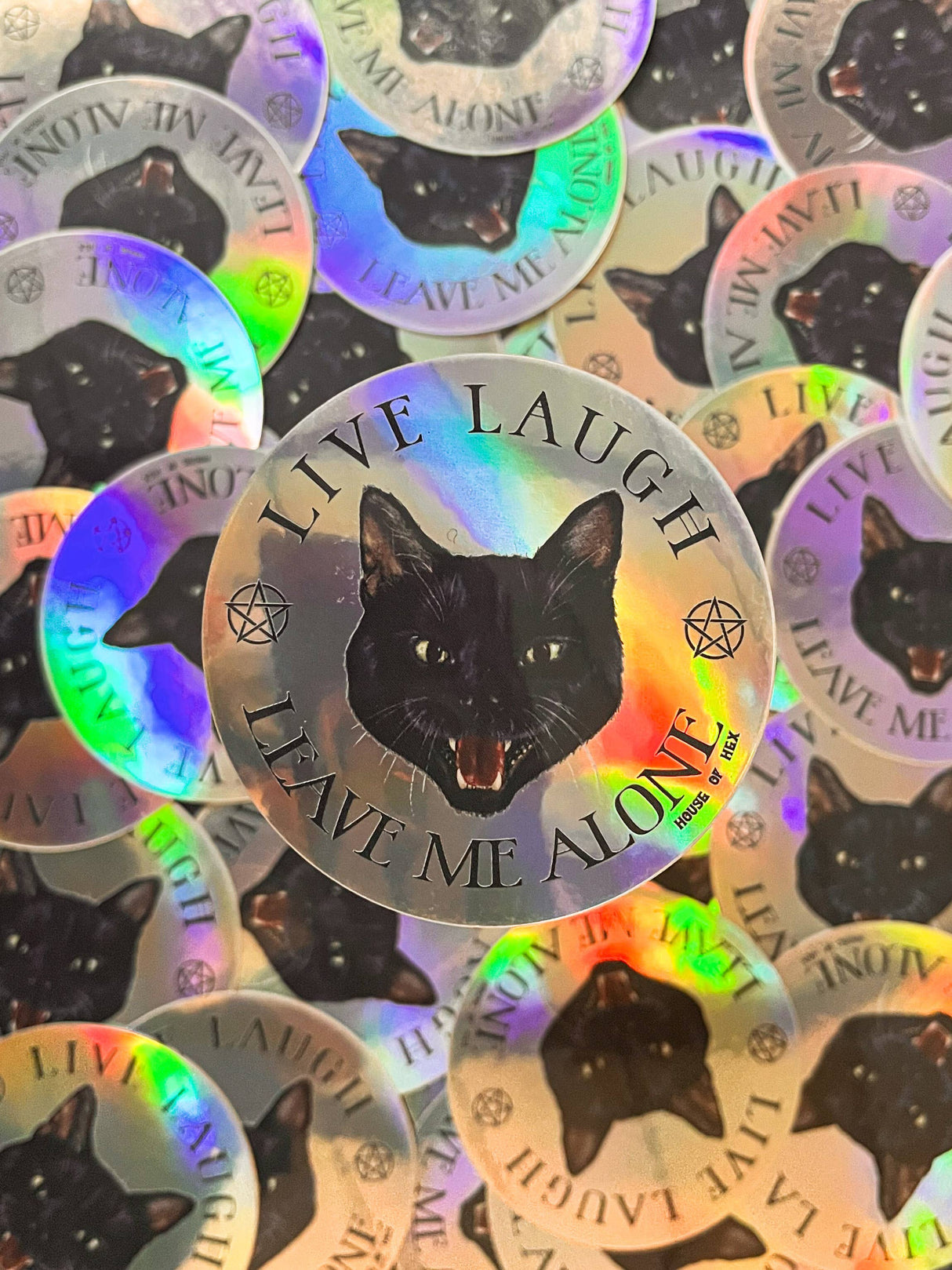 Live Laugh Leave Me Alone Sticker
