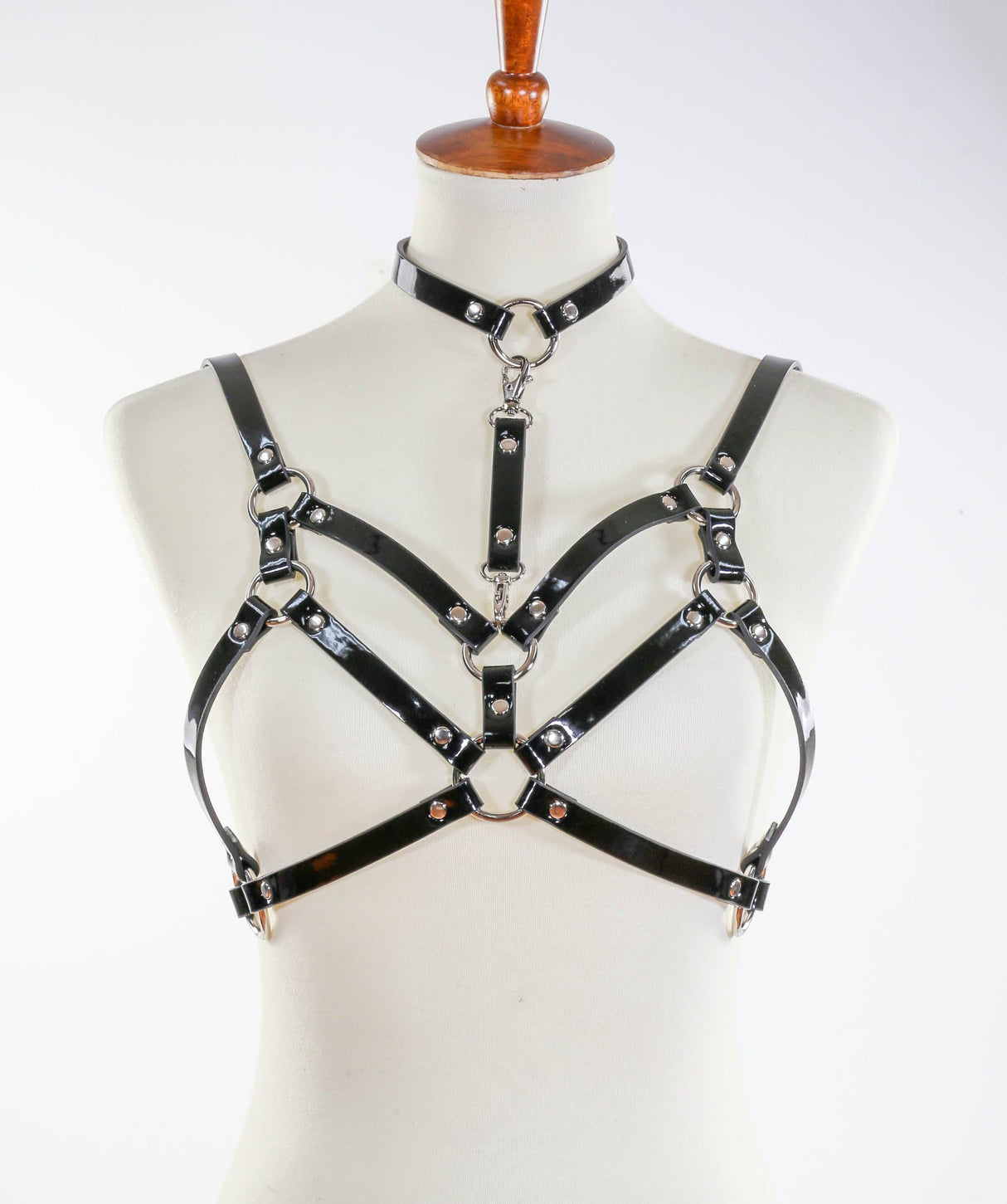 Black Patent Leather Harness