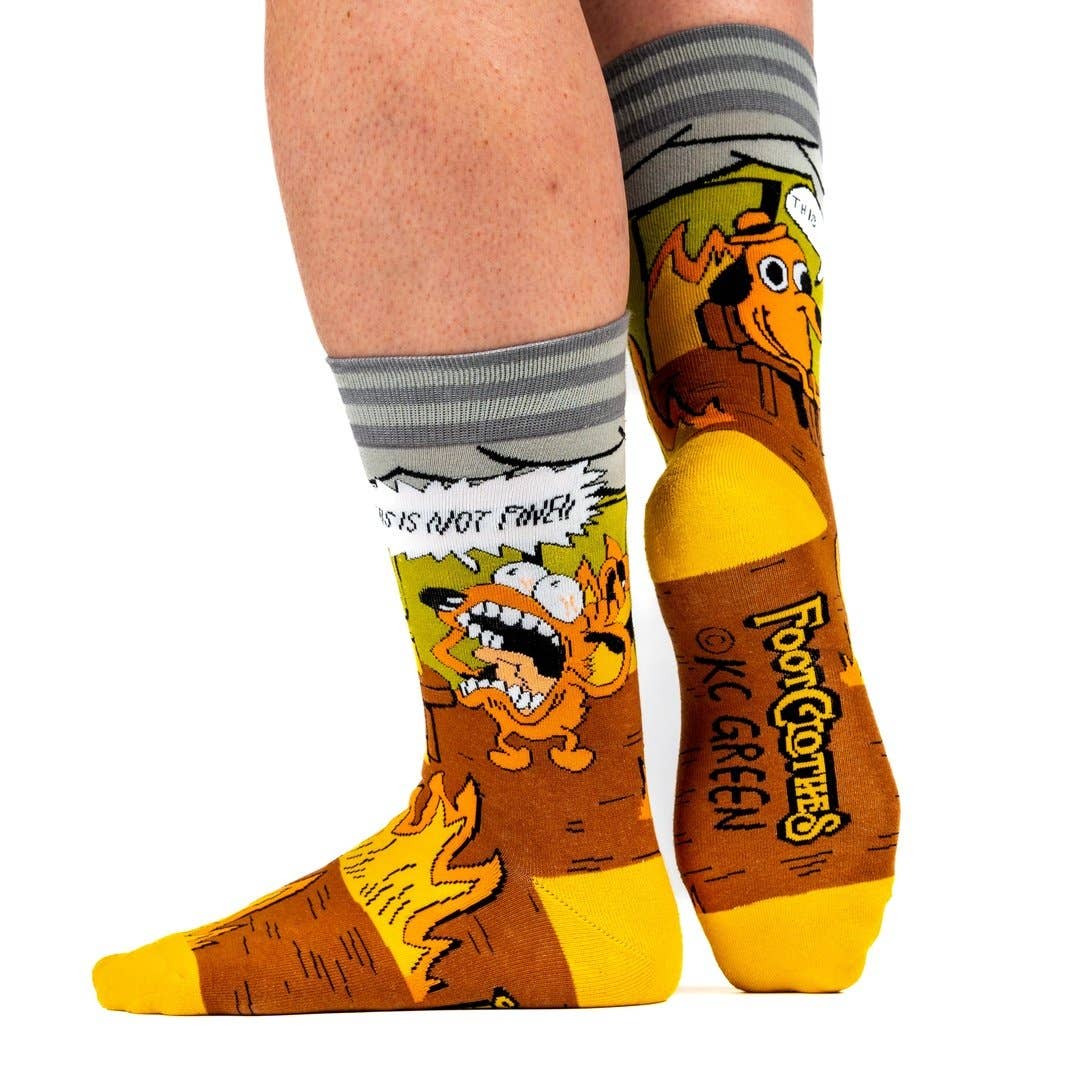 This is Fine. Also, NOT FINE! Crew Socks
