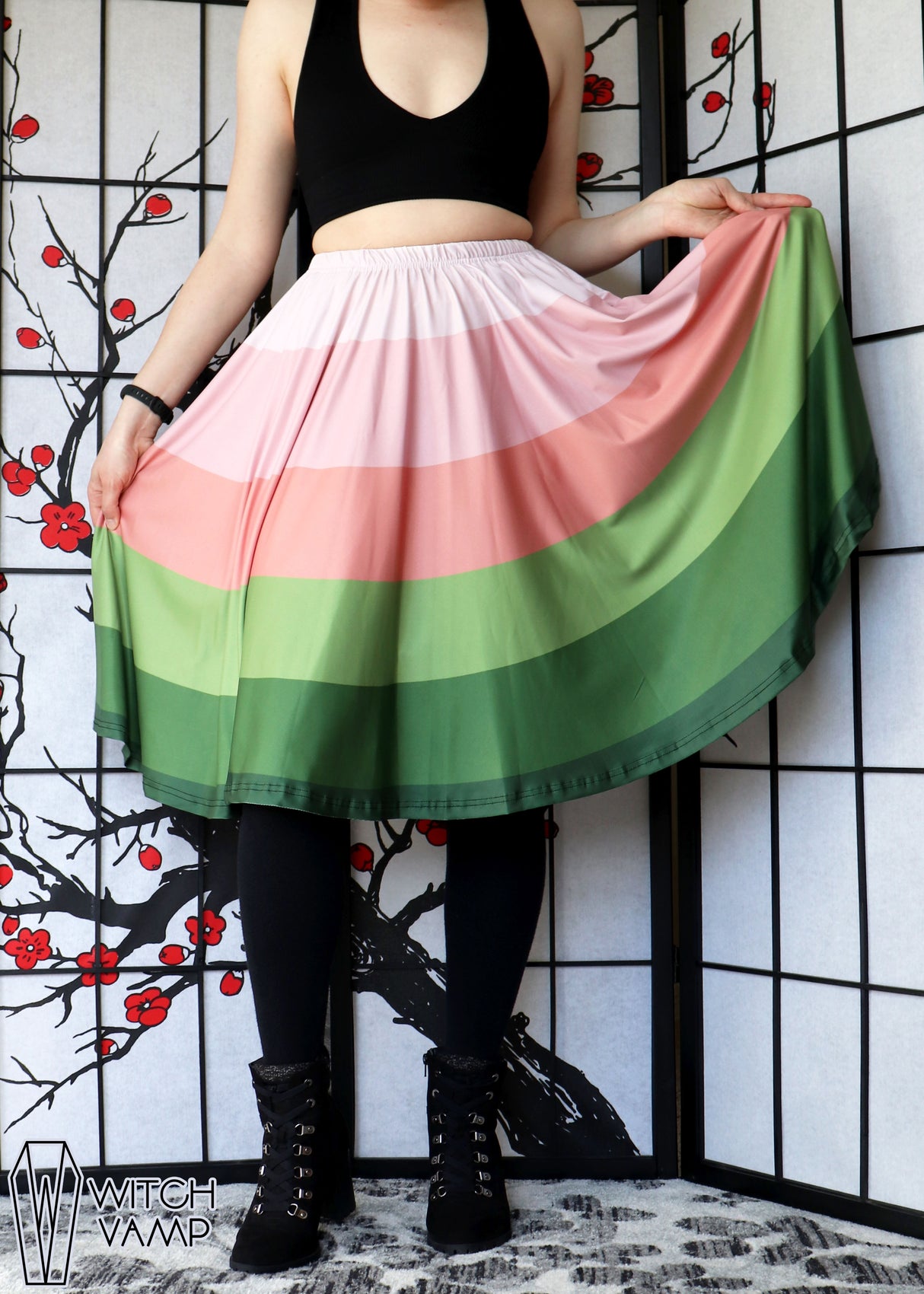 Sakura Latte Midi Skirt With Pockets