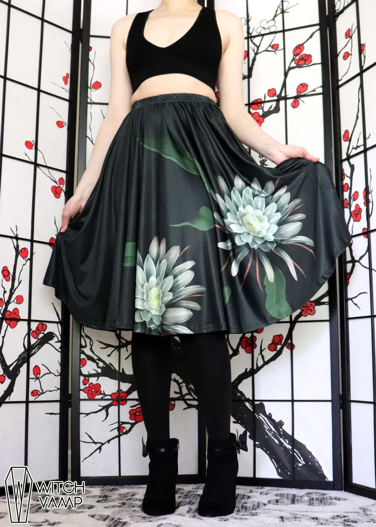 Queen of the Night Midi Skirt With Pockets