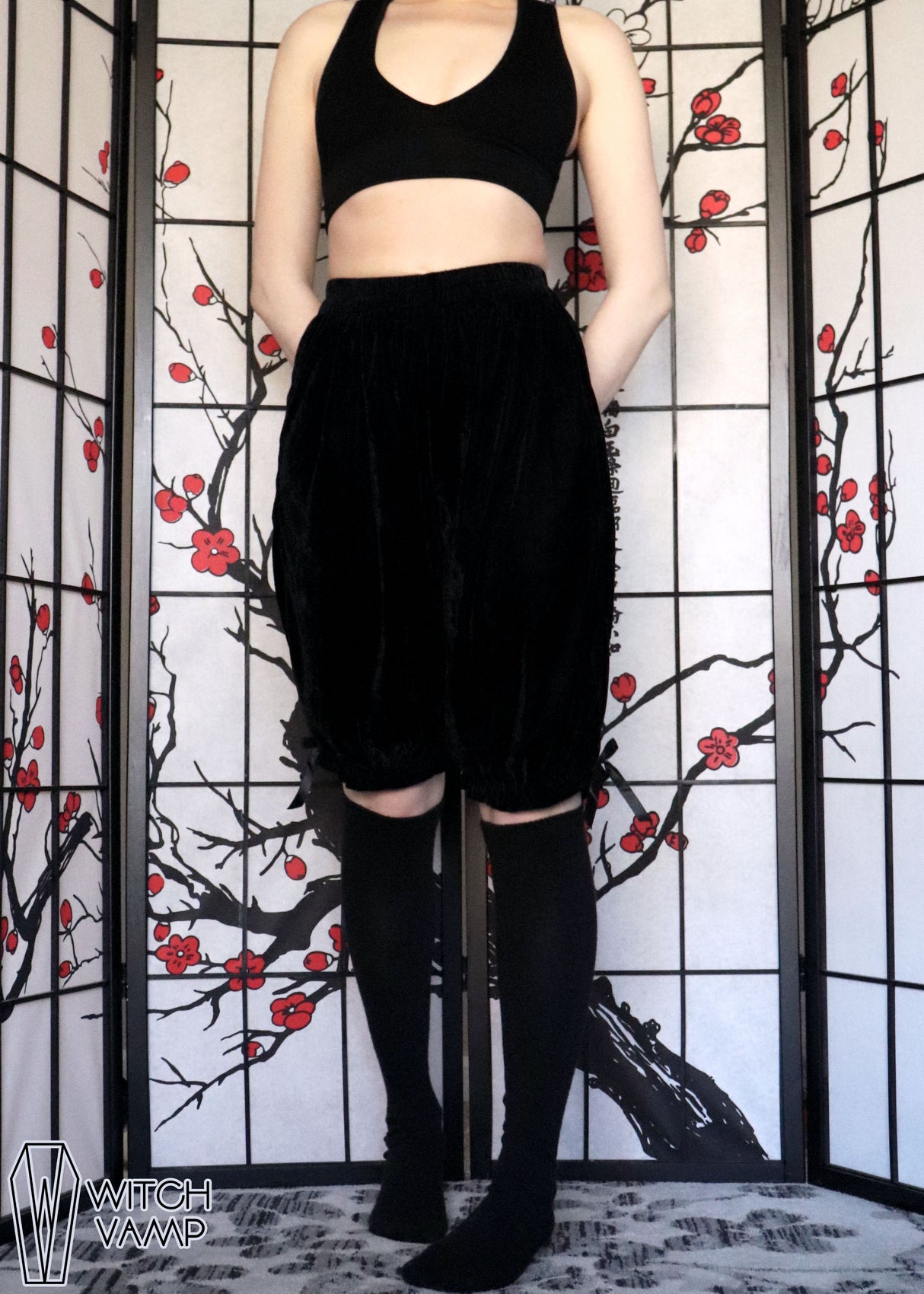 Black Velvet Long Bloomers