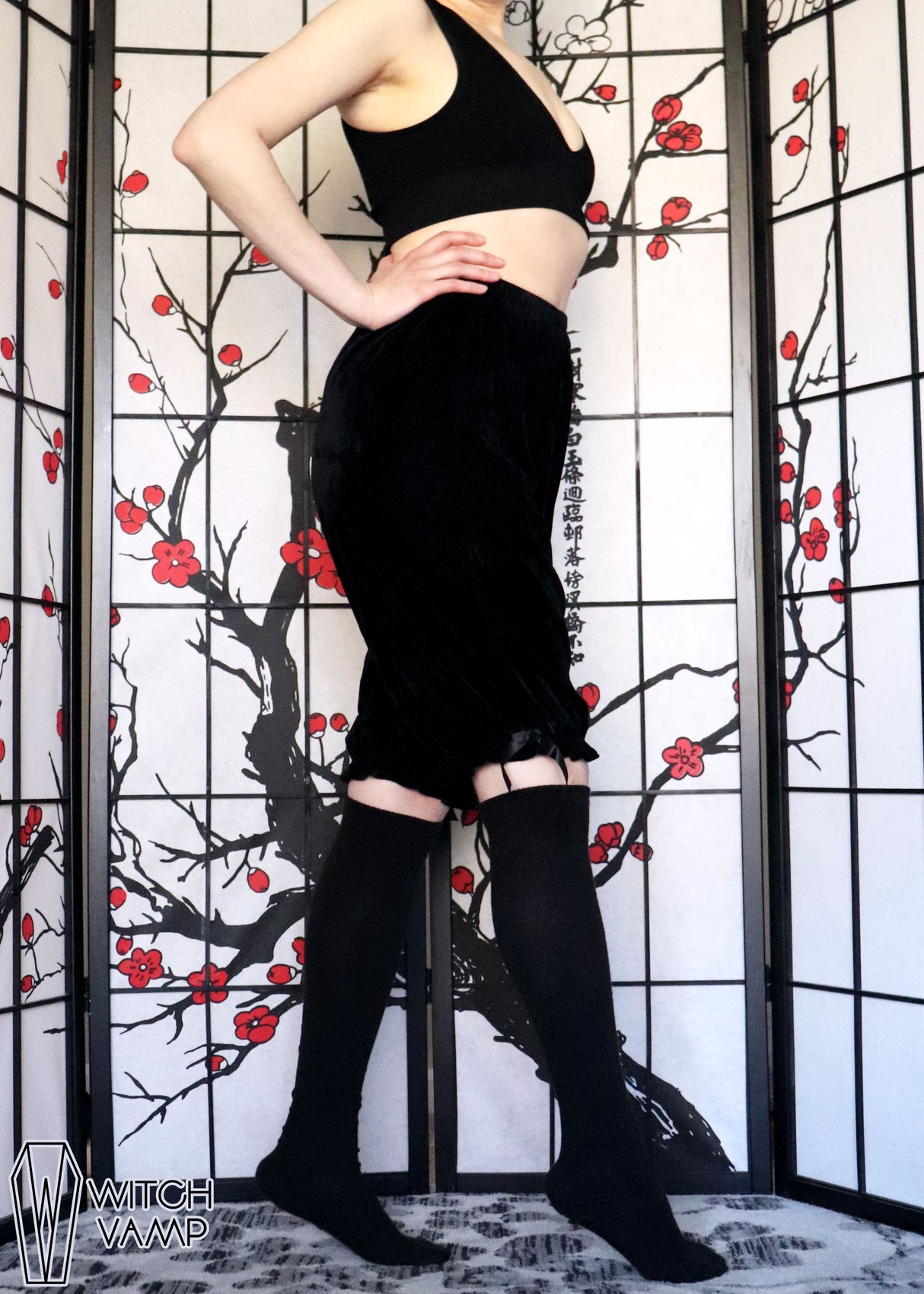 Black Velvet Long Bloomers