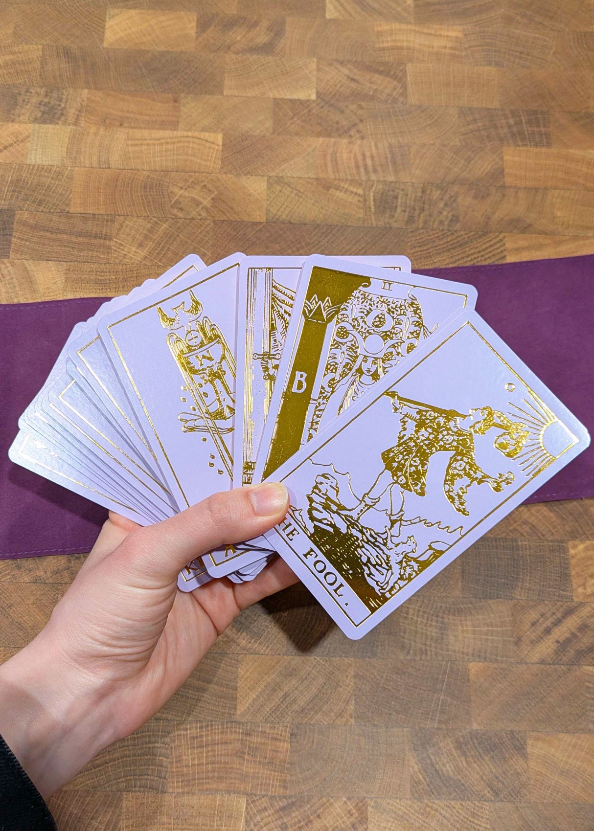 Lavender Gold Foil Tarot Deck & Guide