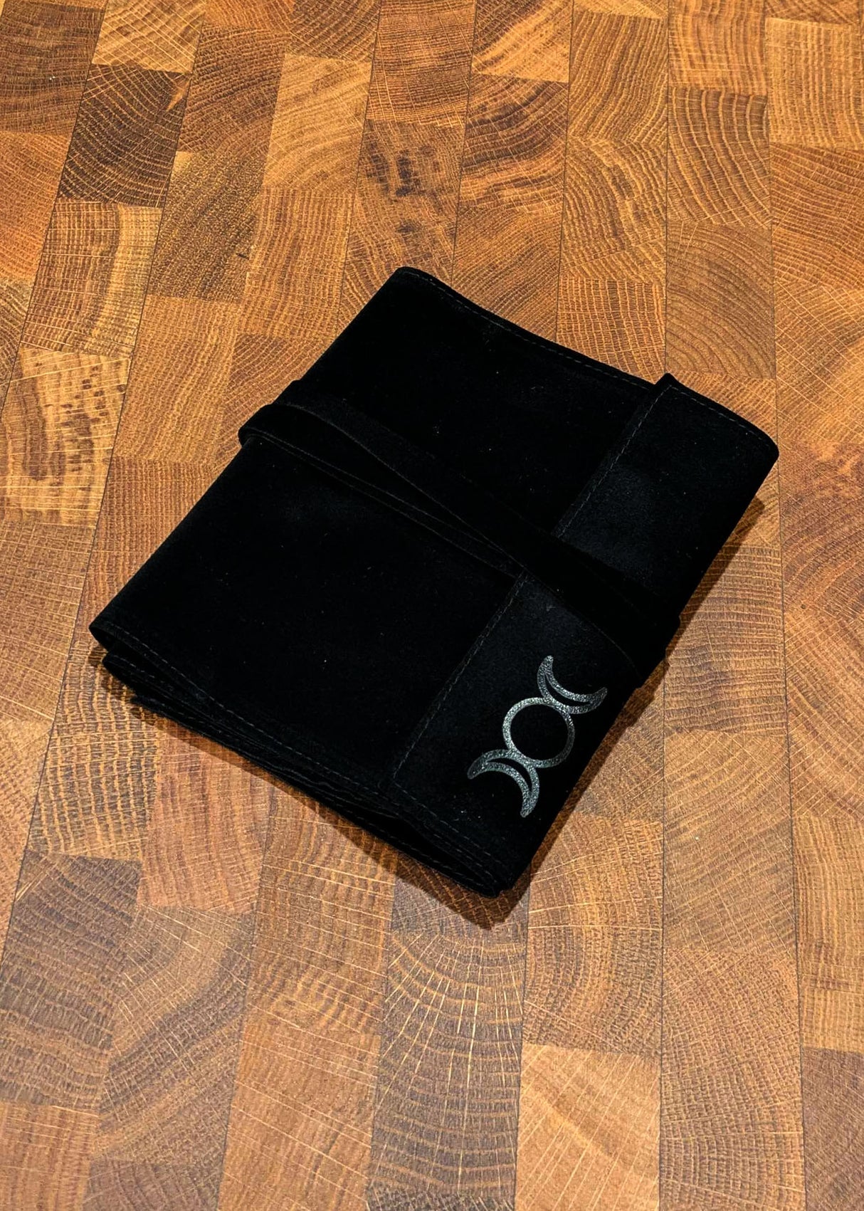 Black Triple Moon Velvet Tarot Bag