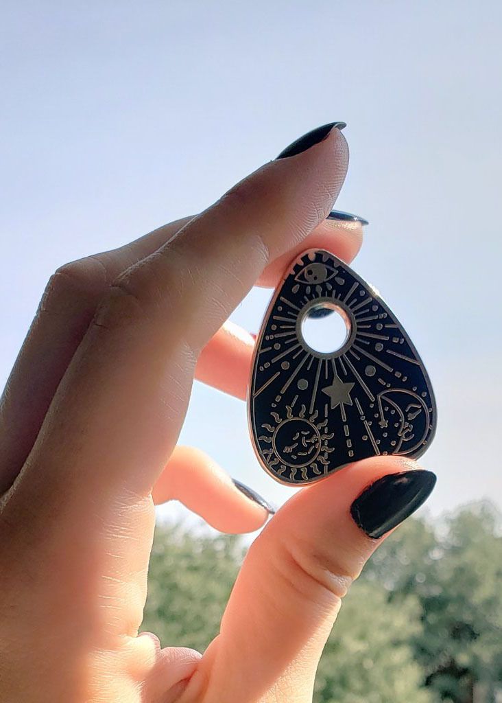 Black Planchette Enamel Pin