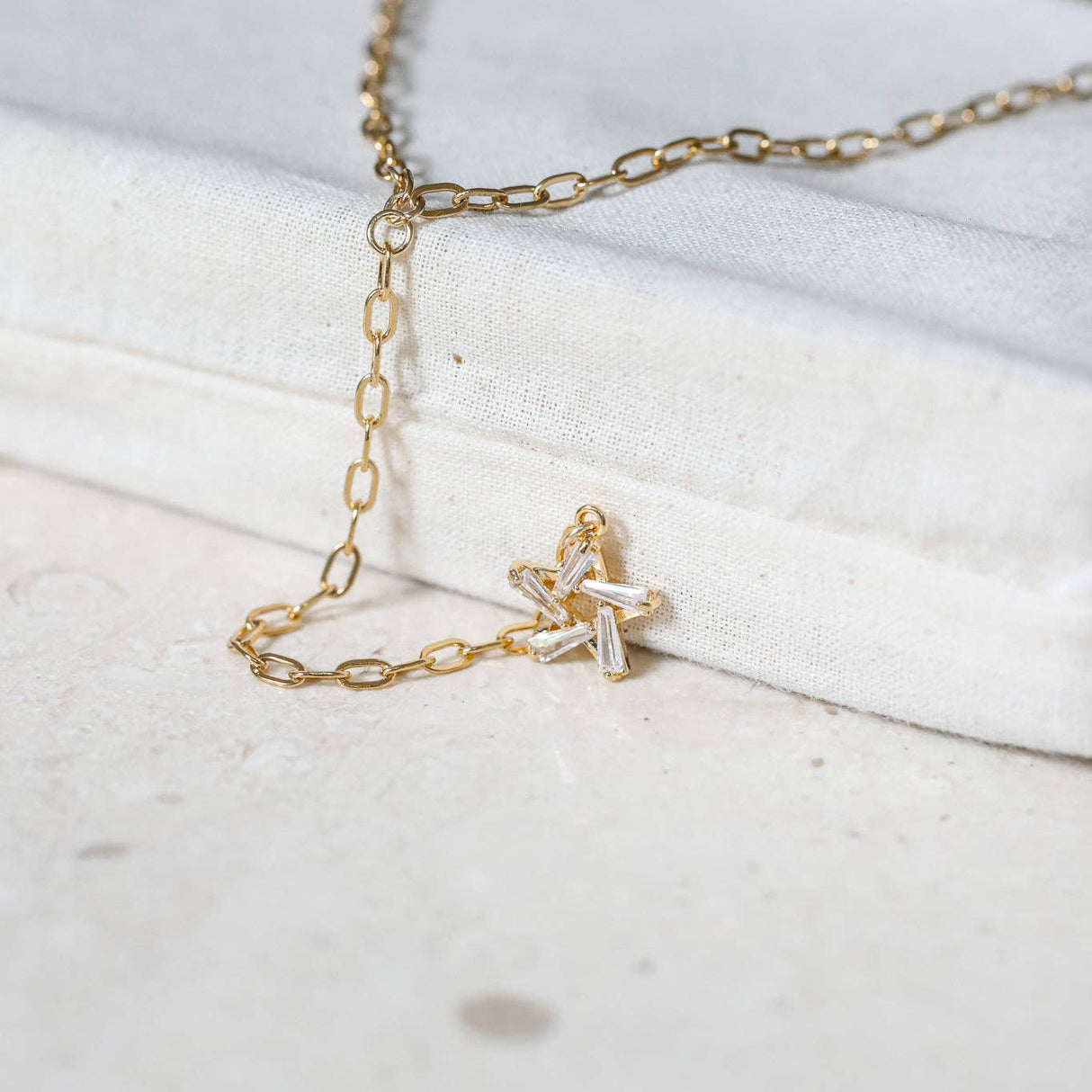 Crystal Star Lariat Necklace