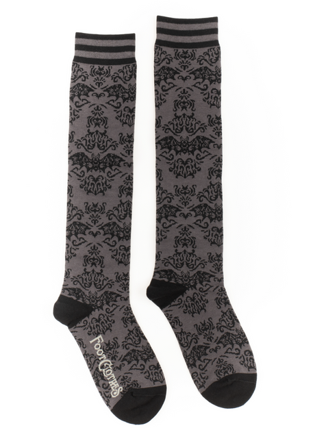 Bat Damask Knee High Socks