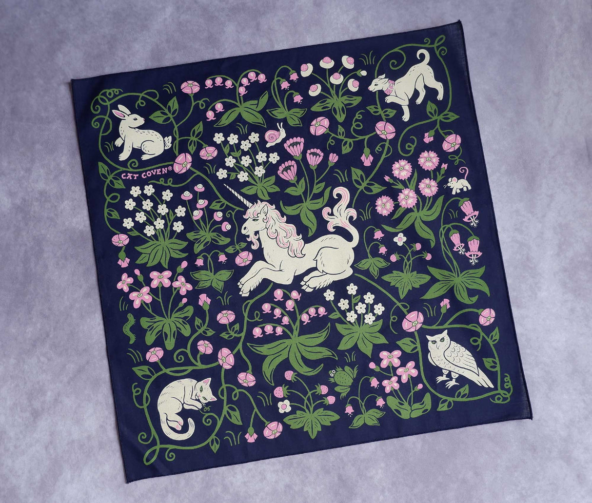 Unicorn Garden - 100% Cotton Bandana