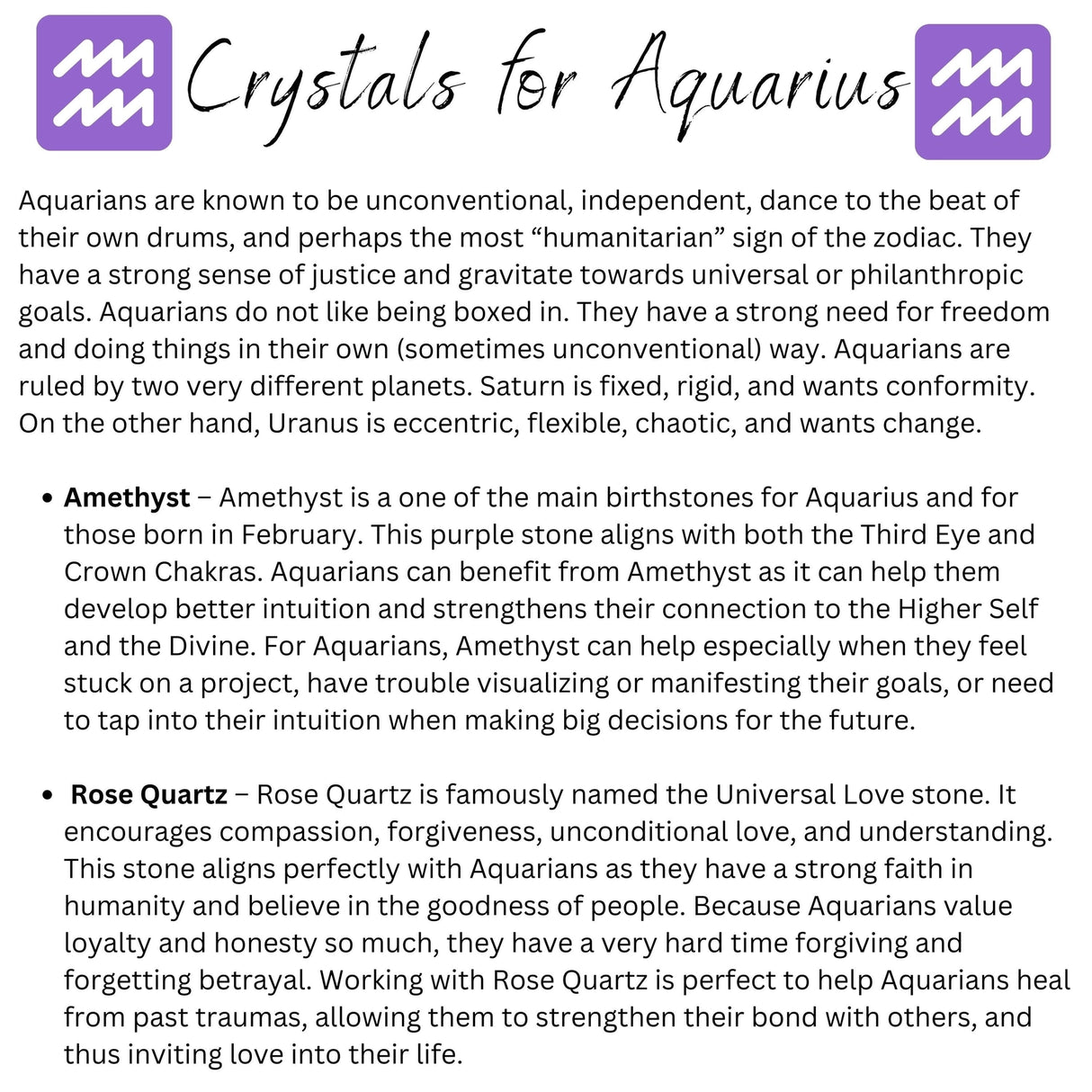 Aquarius Crystal Bracelet