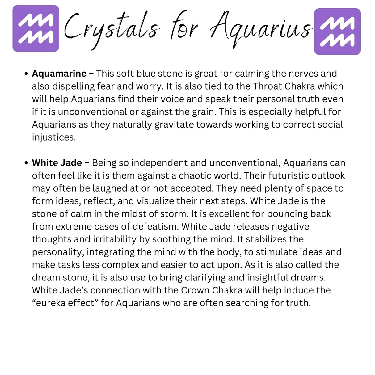 Aquarius Crystal Bracelet