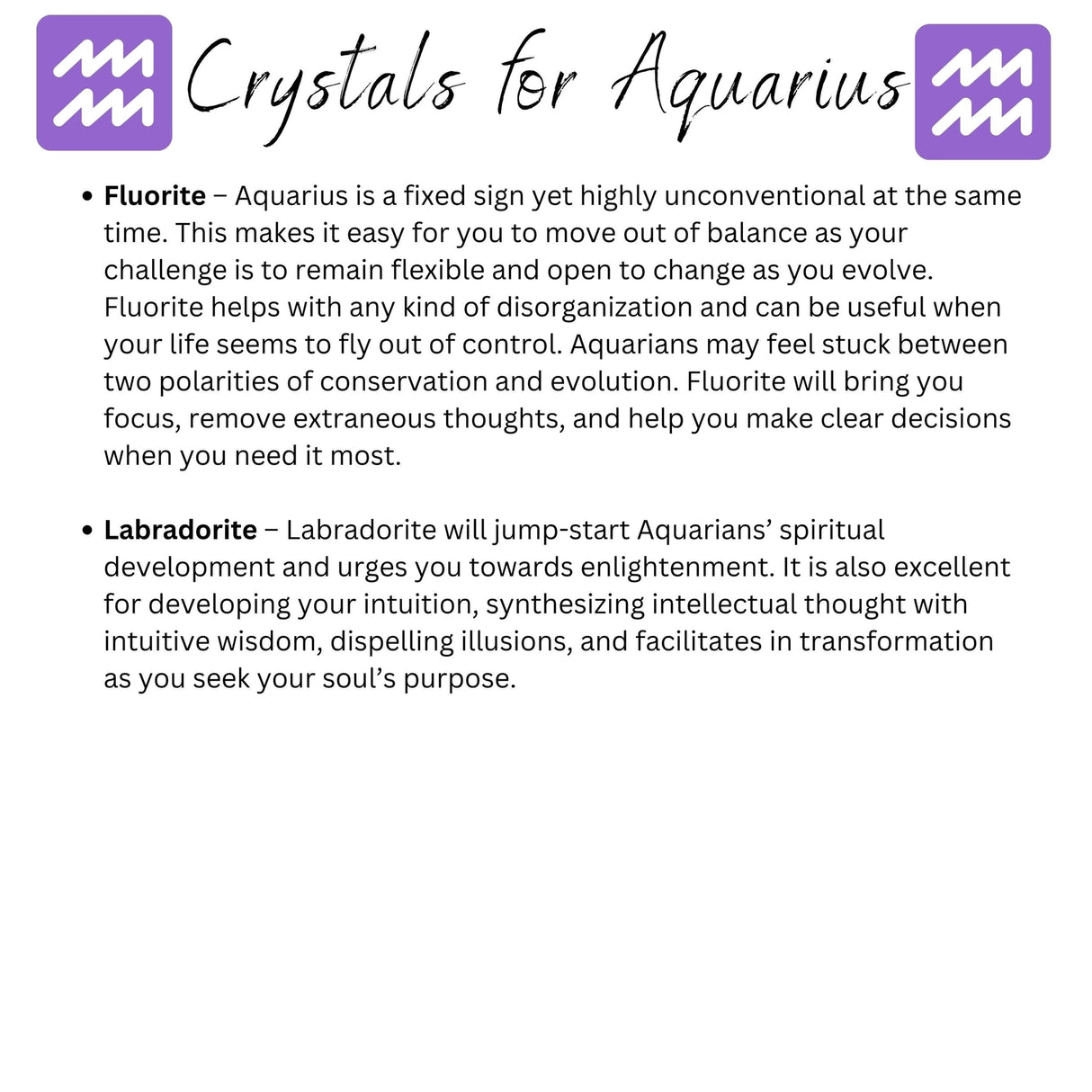 Aquarius Crystal Bracelet