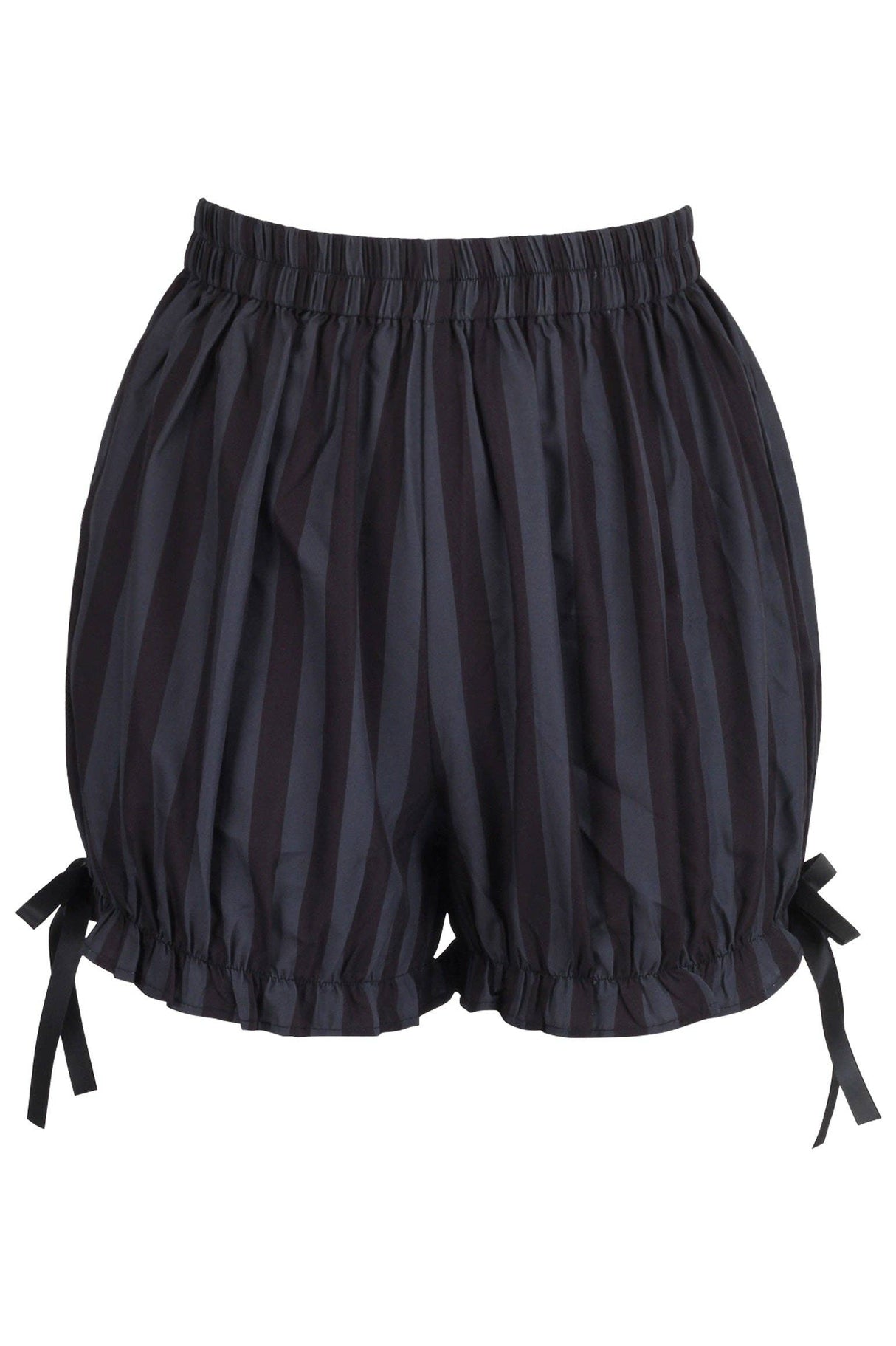 Dark Gray & Black Striped Bloomers