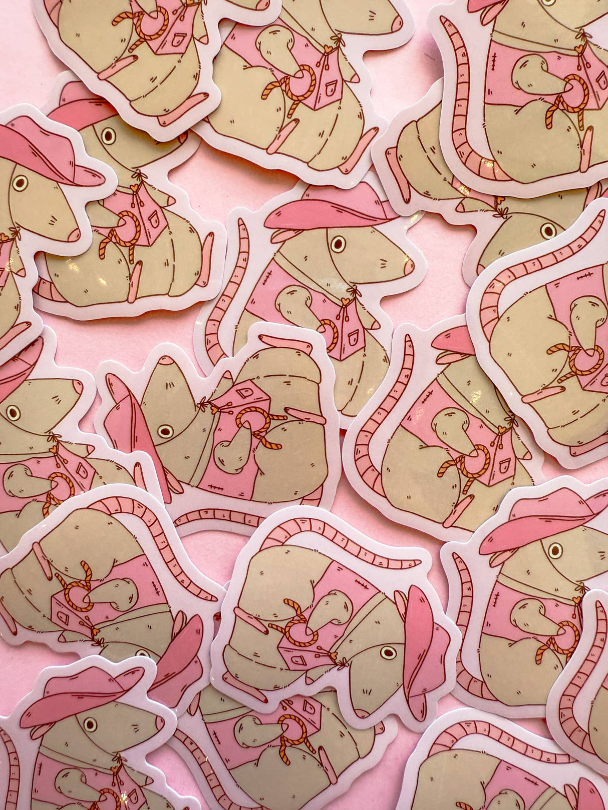 Cowboy Rat Vinyl Sticker