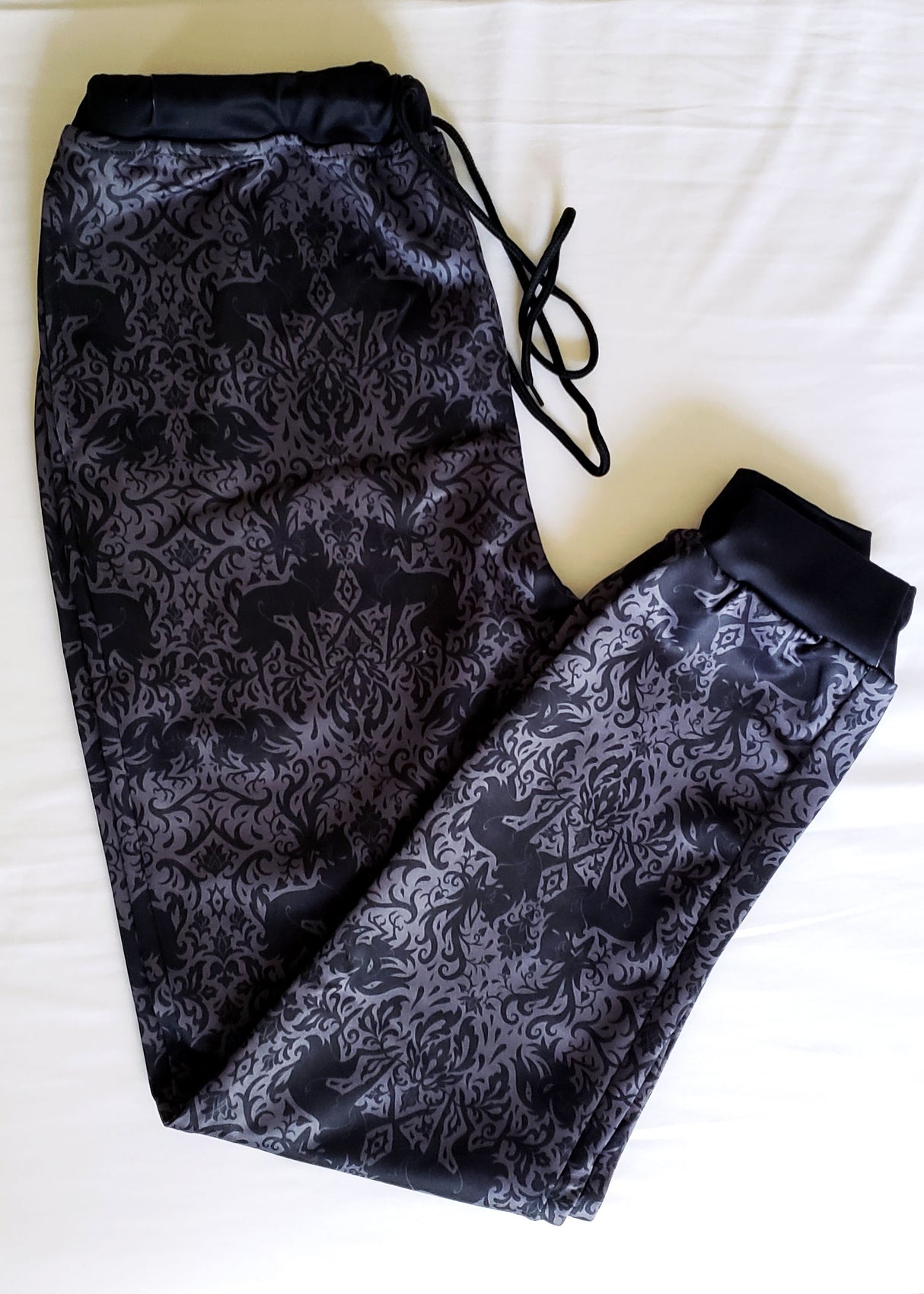 Black Velvet Jogger Pants