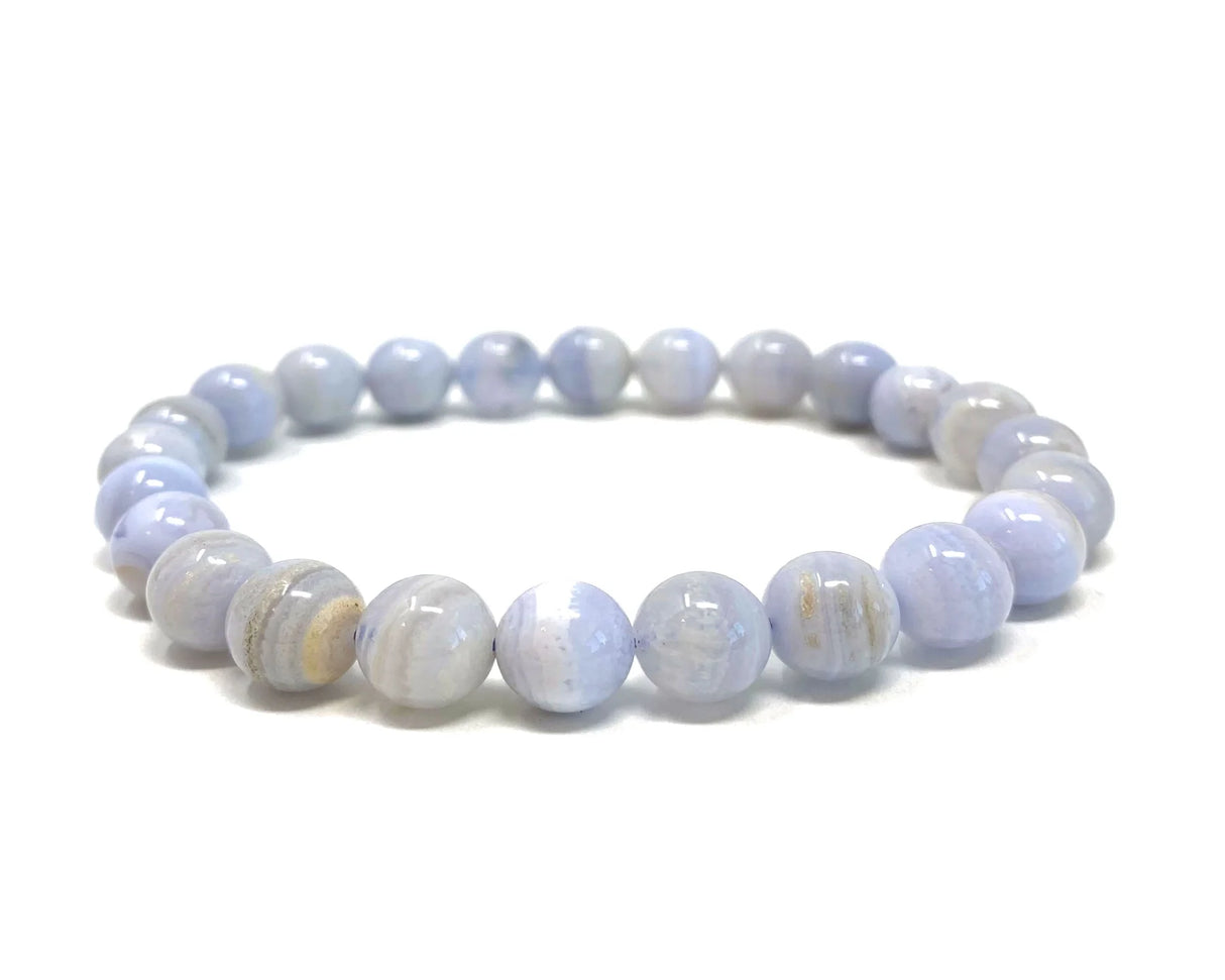 Blue Lace Agate Crystal Bracelet
