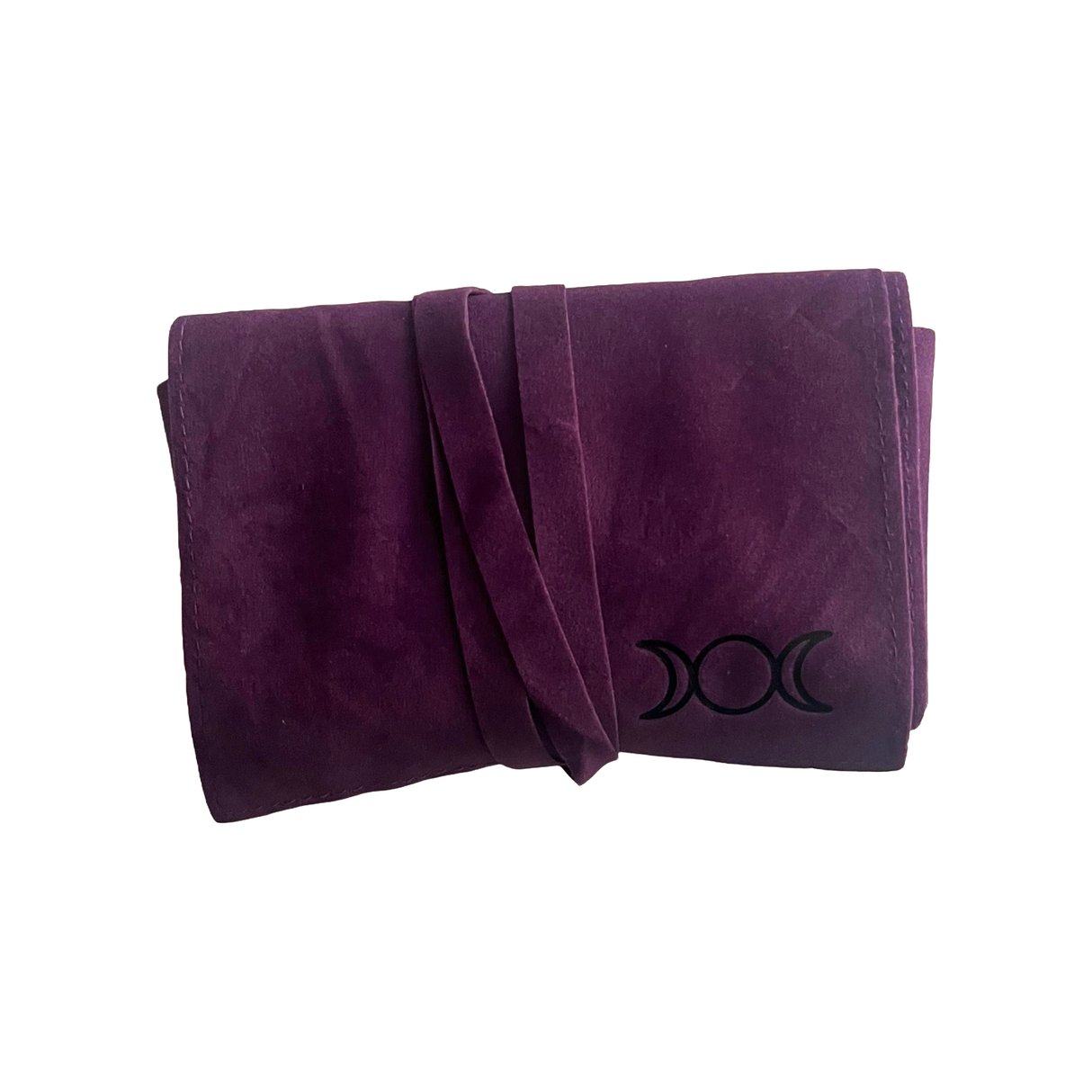 Triple Moon Plum Velvet Tarot Bag