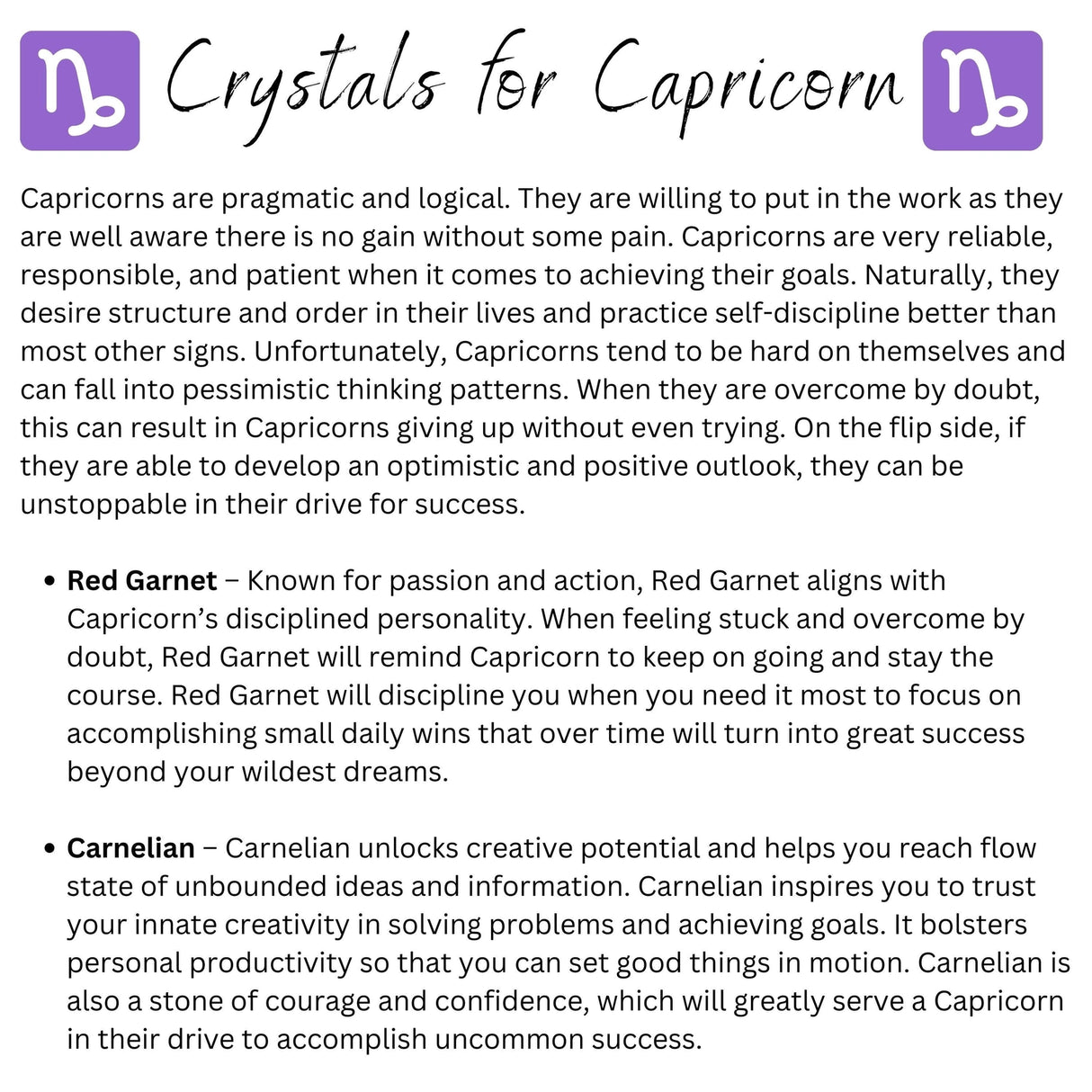 Capricorn Crystal Bracelet