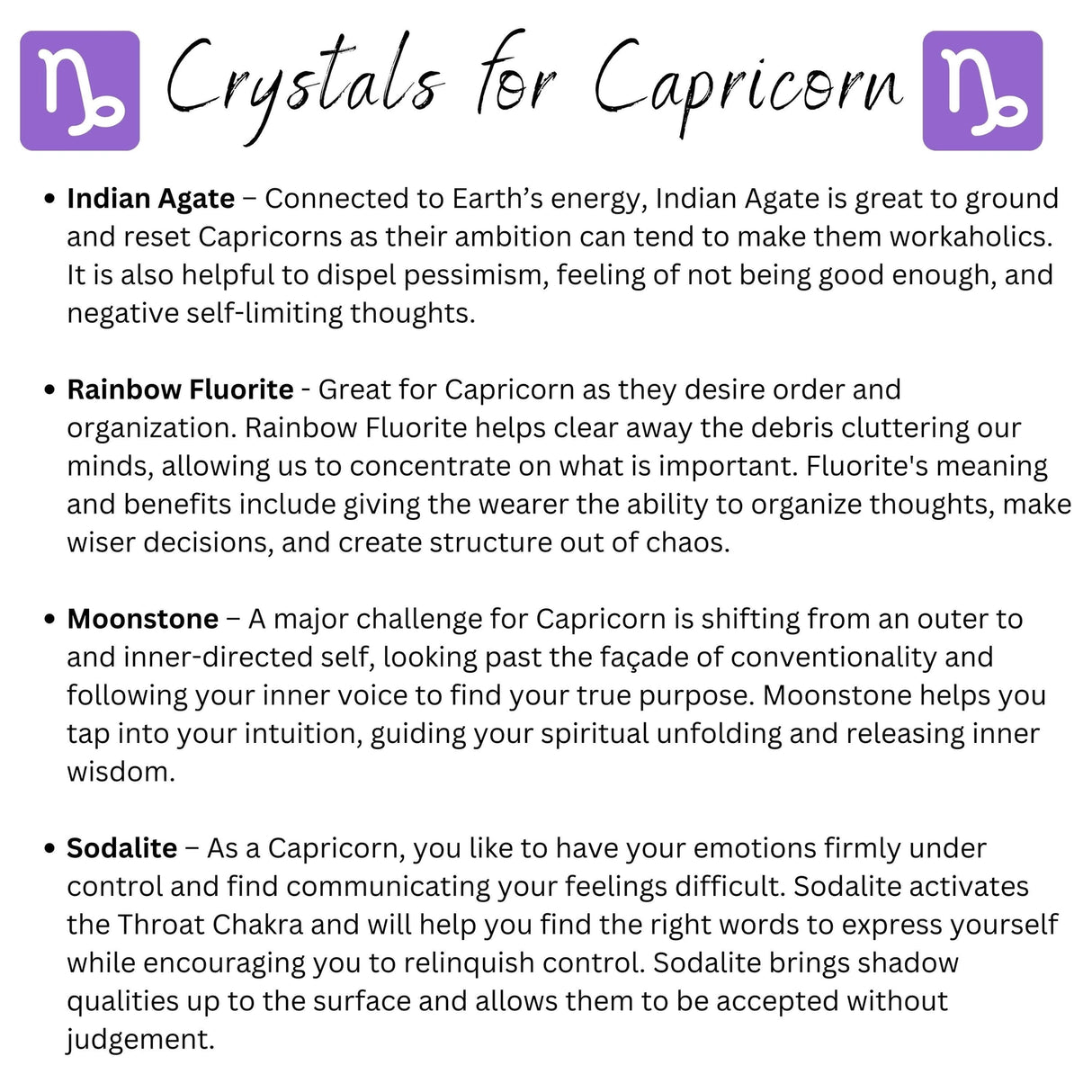 Capricorn Crystal Bracelet