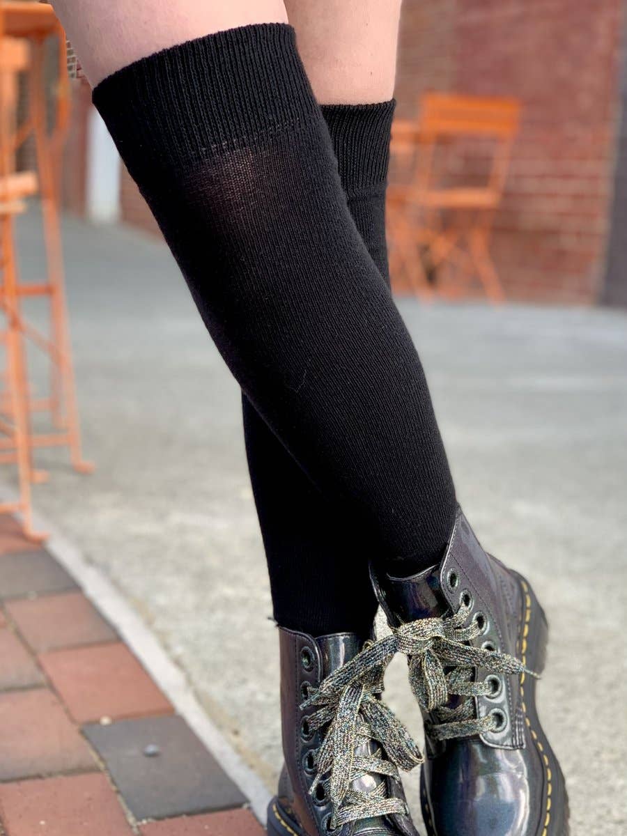 Black Over the Knee Socks