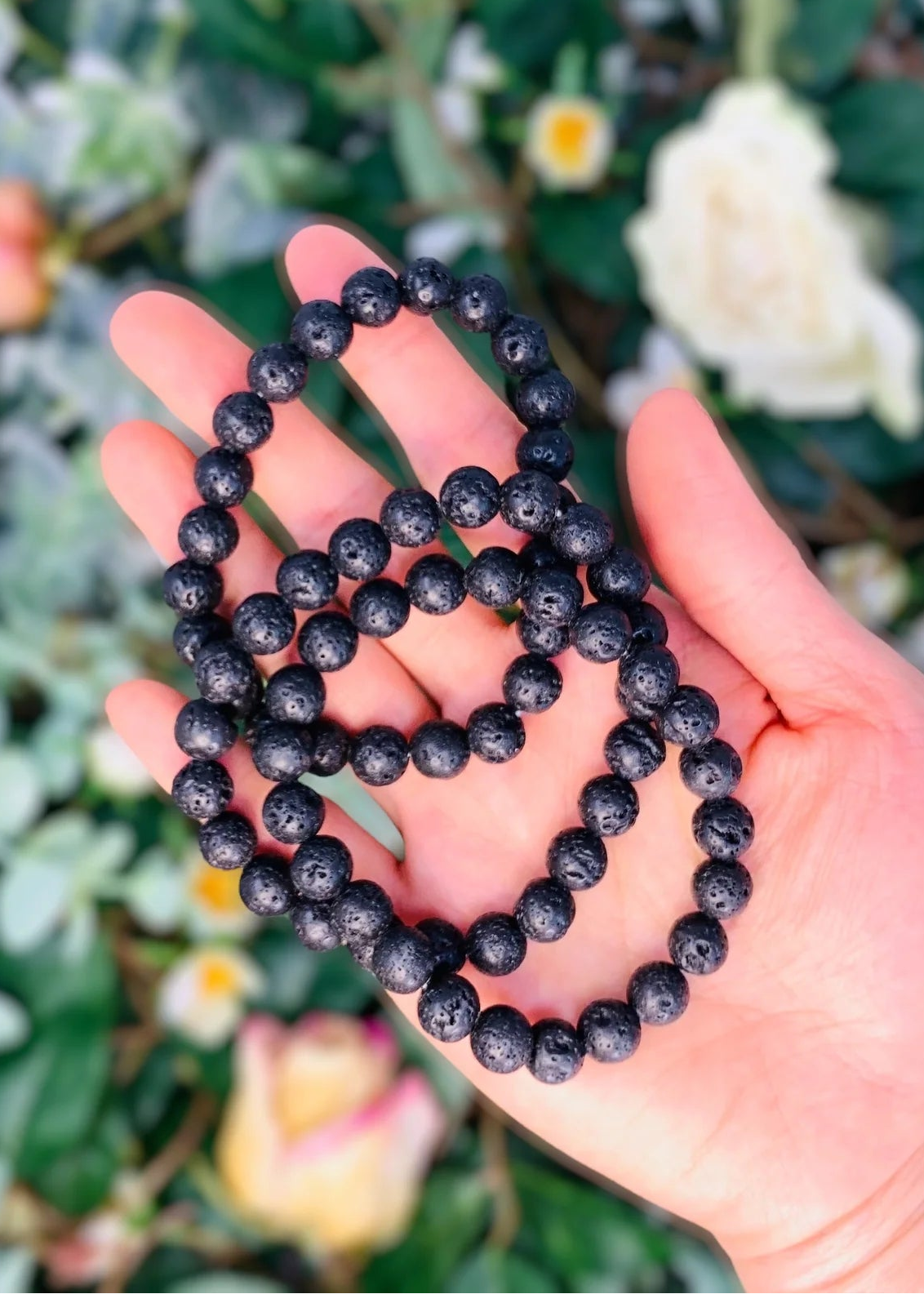 Lava Stone Crystal Bracelet