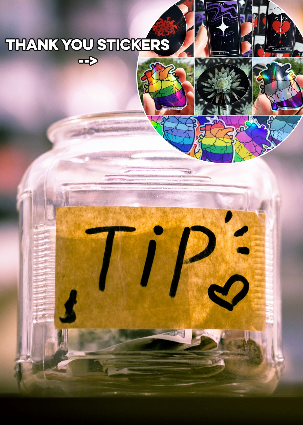 Tip Jar - Random Stickers