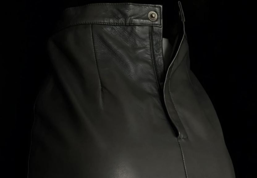 Black Leather Classic Mini Skirt