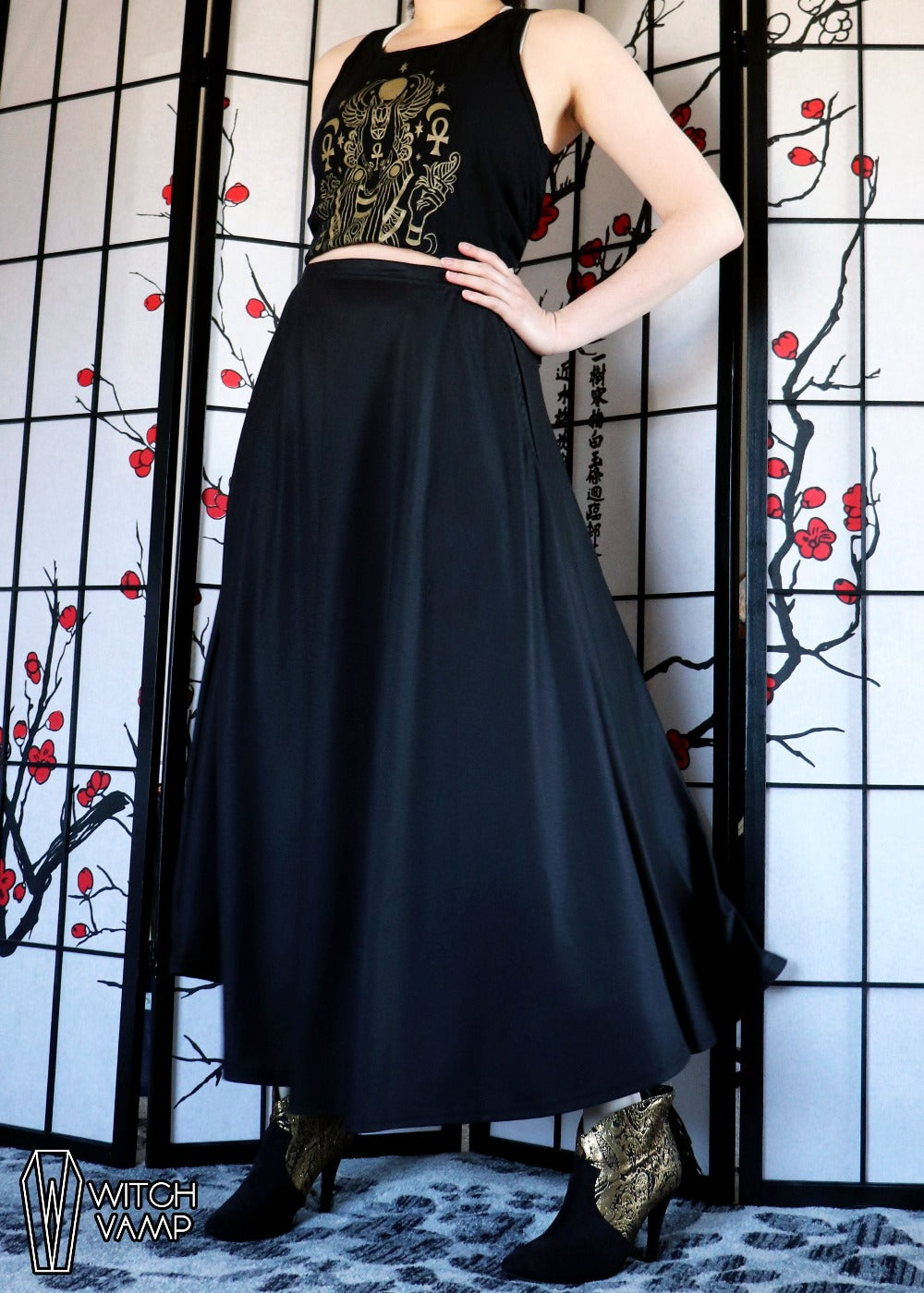 Black Maxi Skirt With Pockets