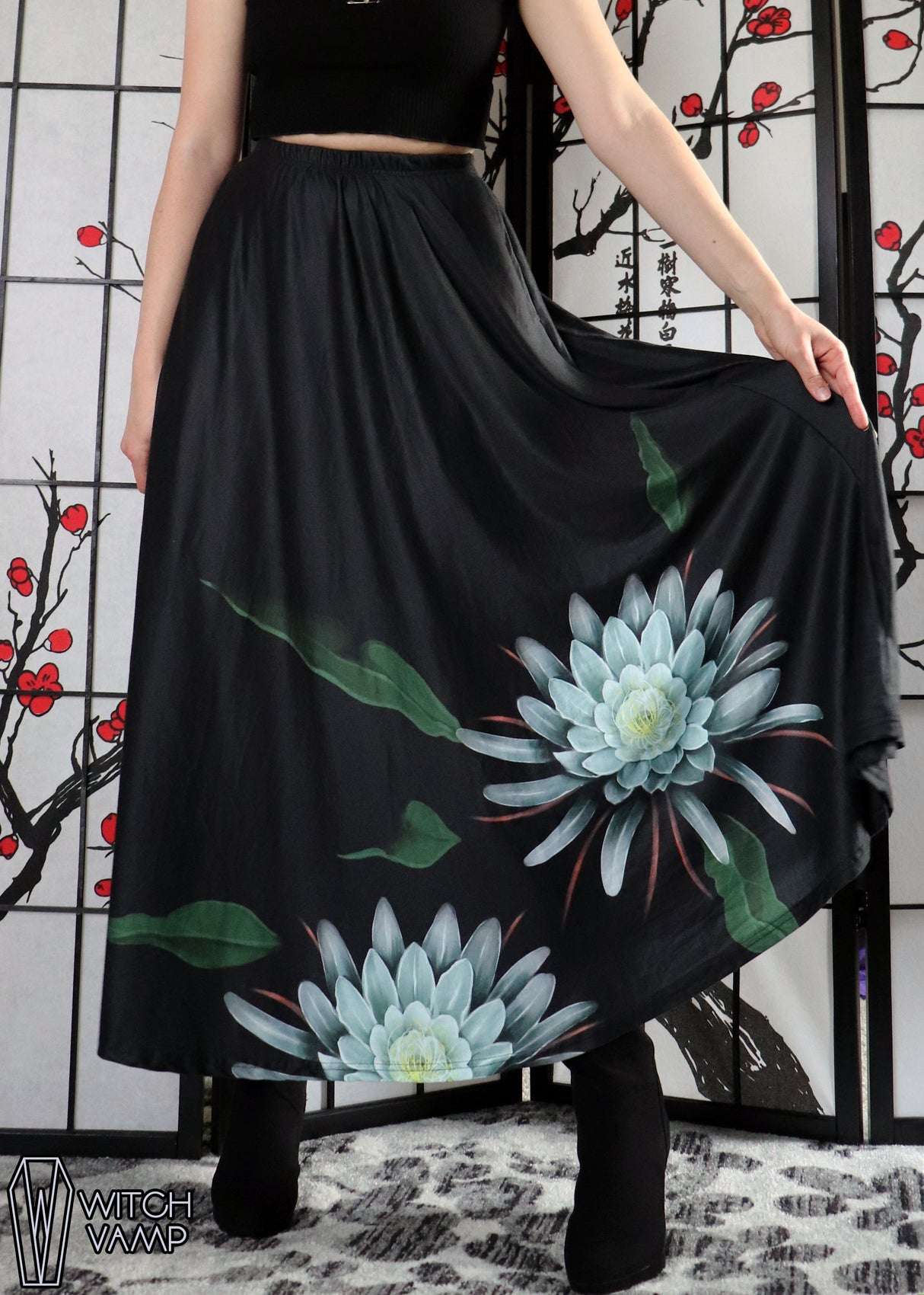 Queen of the Night Maxi Skirt with Pockets